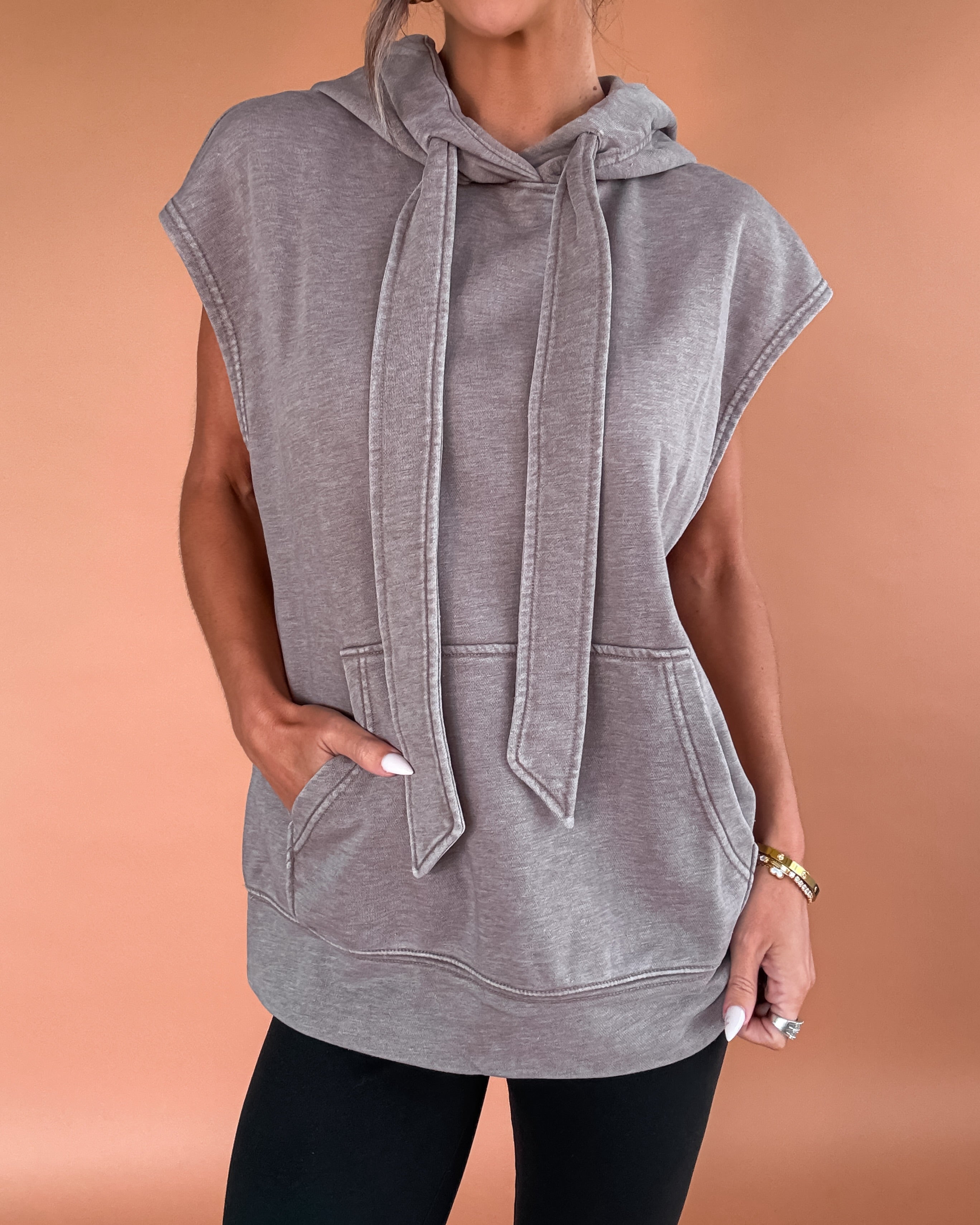 Casual Crush French Terry Sleeveless Hoodie