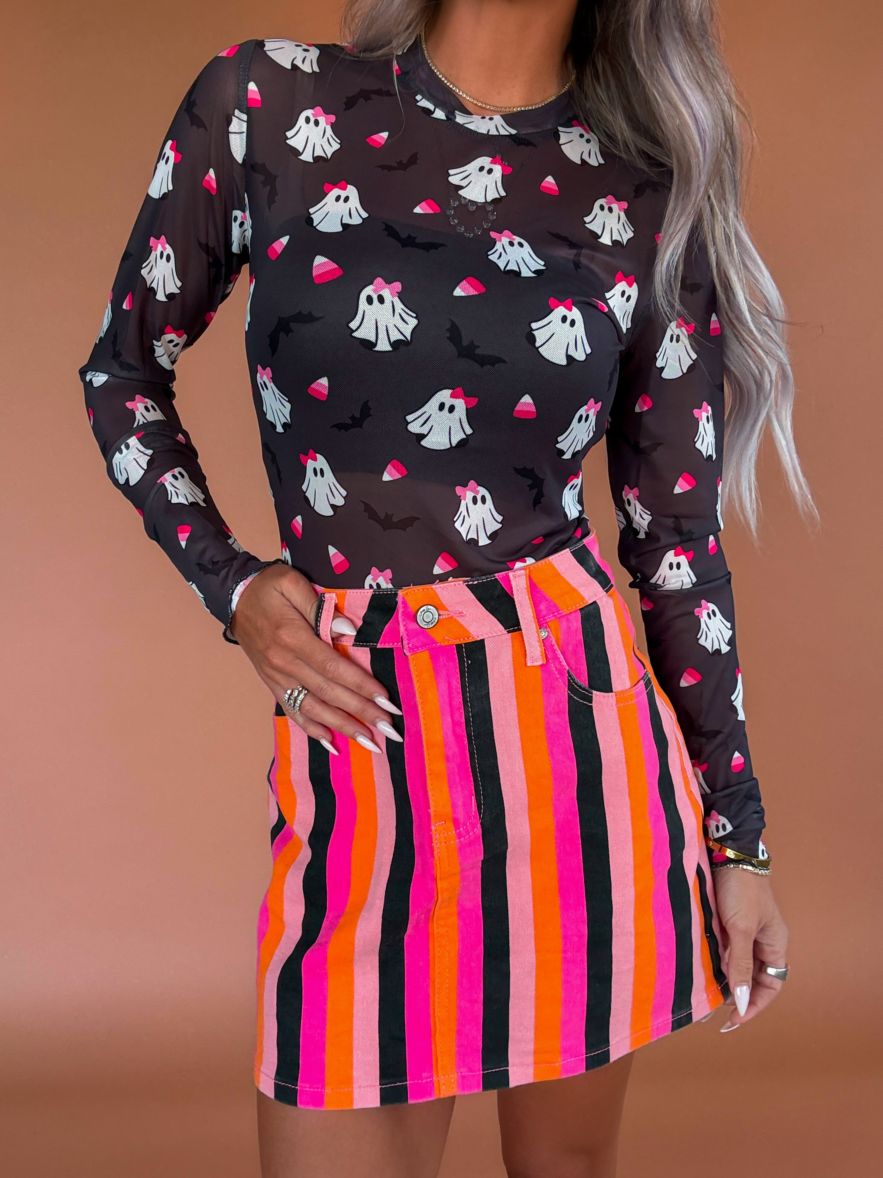 Girly Ghost Mesh Top