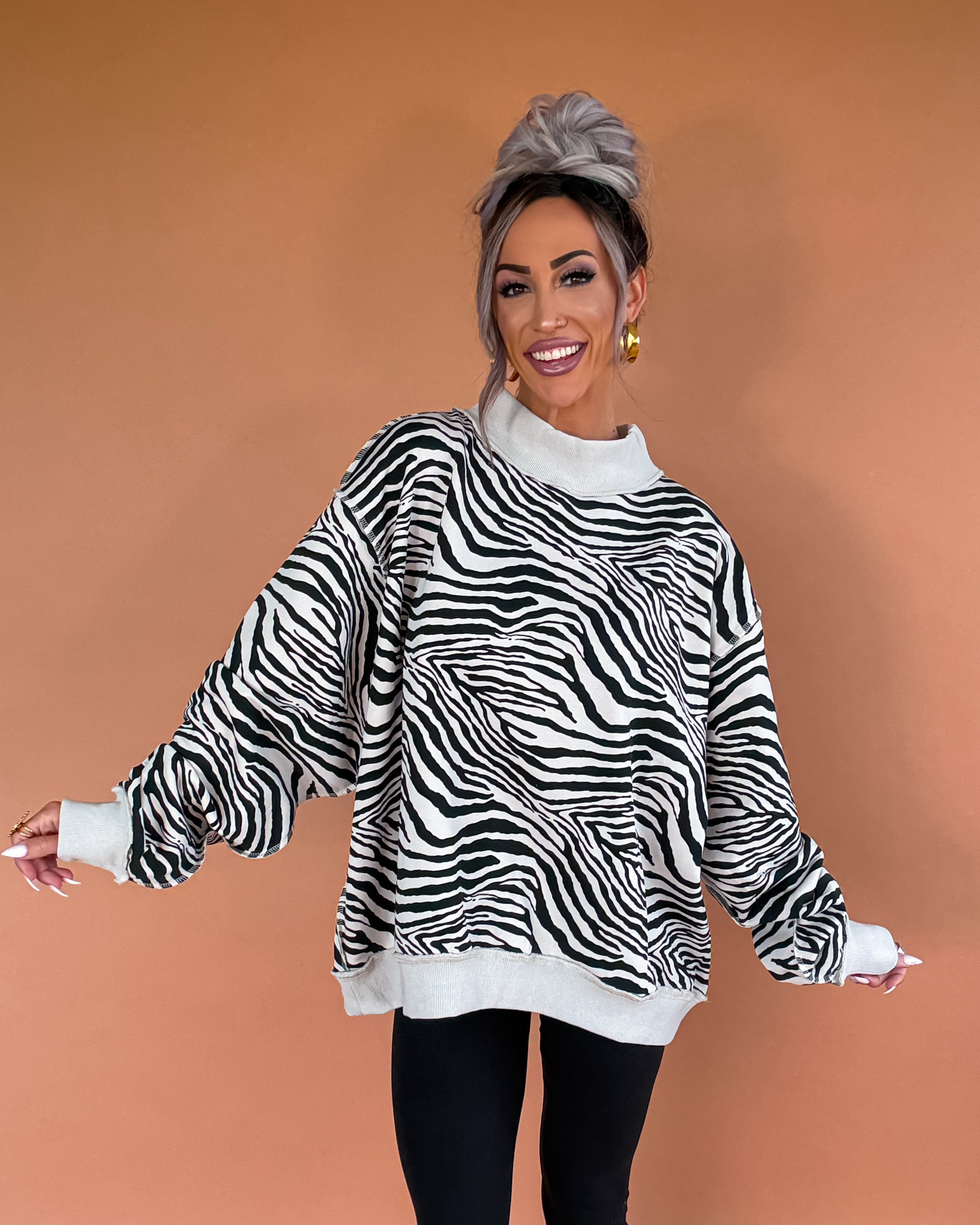 Run Wild Zebra Sweatshirt