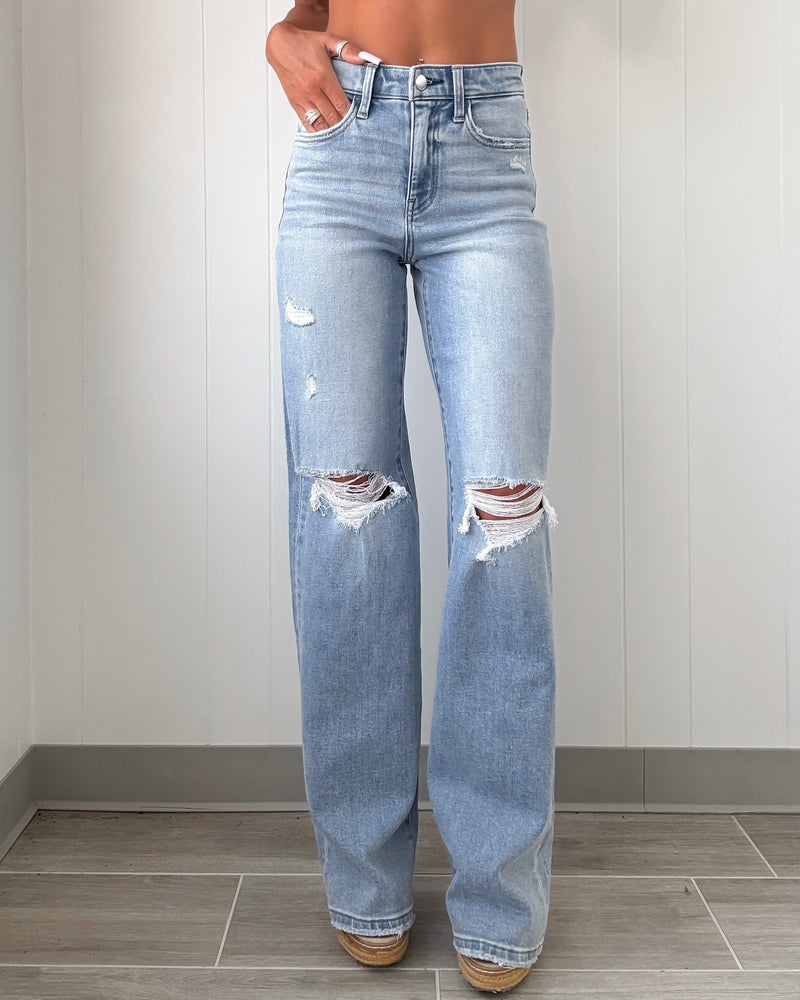 Kendall High Rise Distressed Jeans