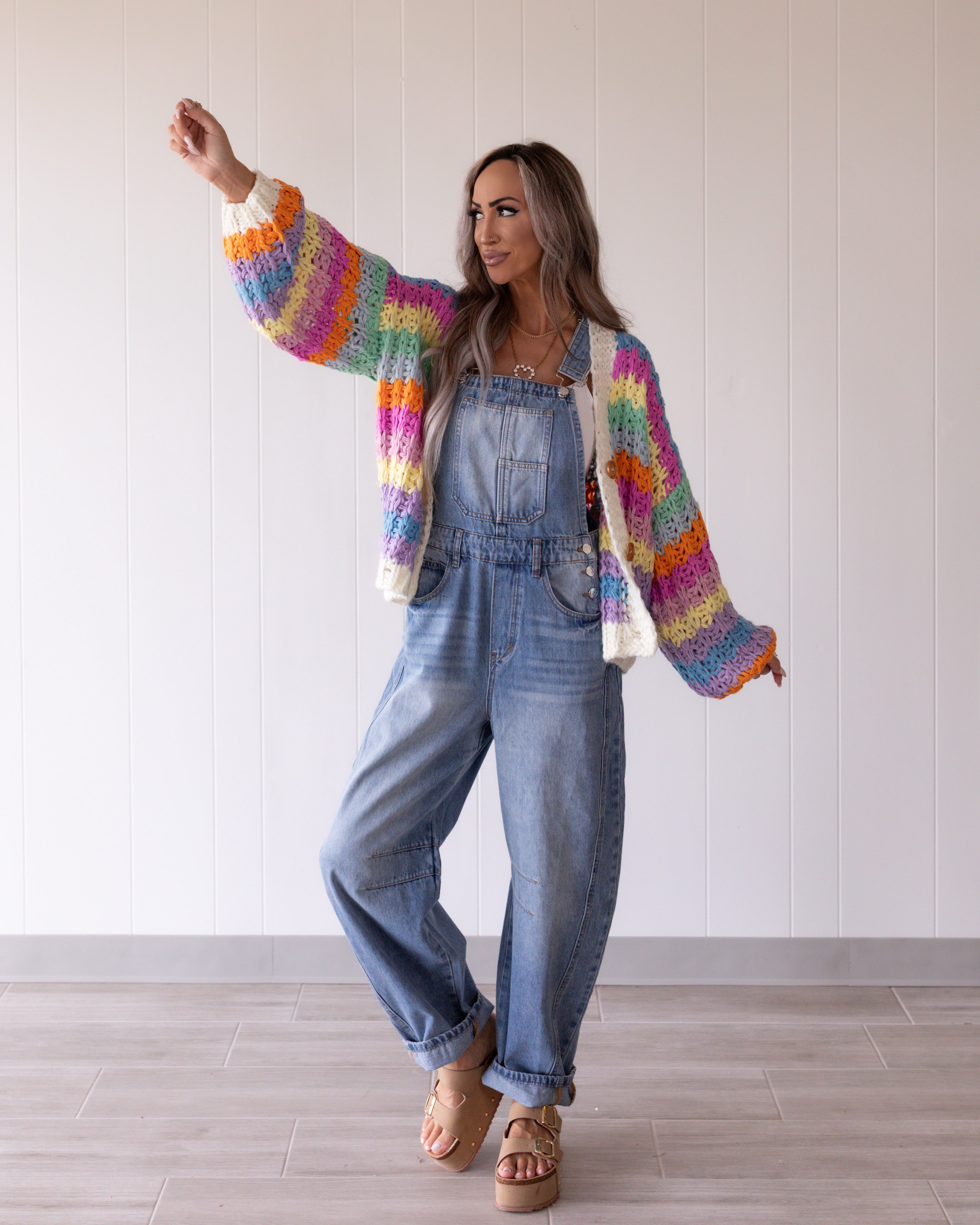 Josie Denim Barrel Overalls - Light Wash