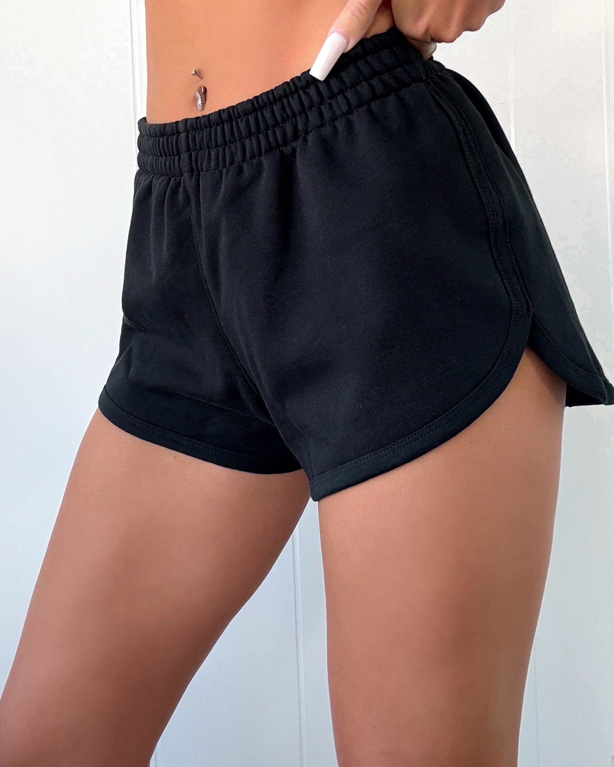 Chill Babe Fleece Shorts - Black