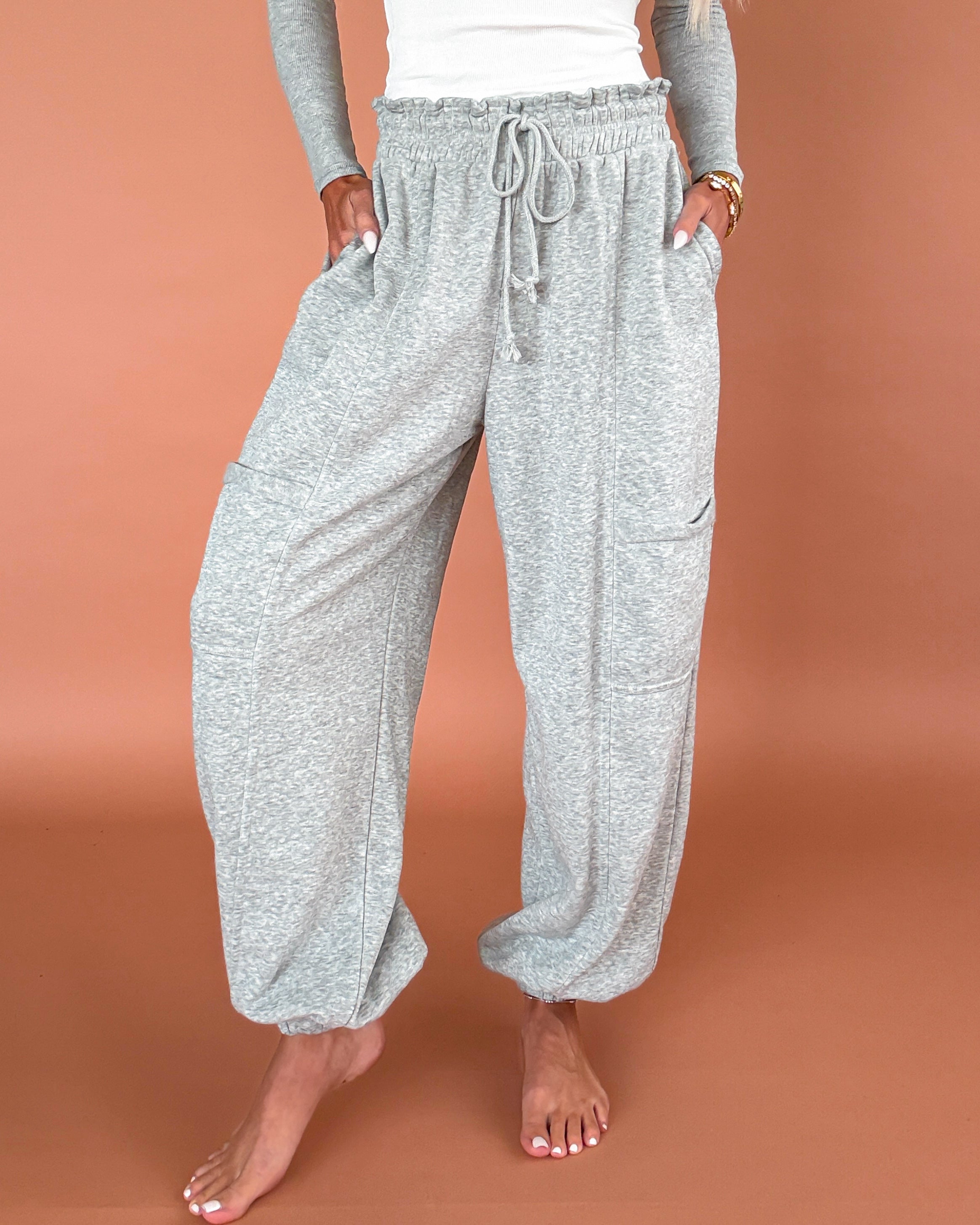 Off Duty Cargo Joggers - Heather Grey