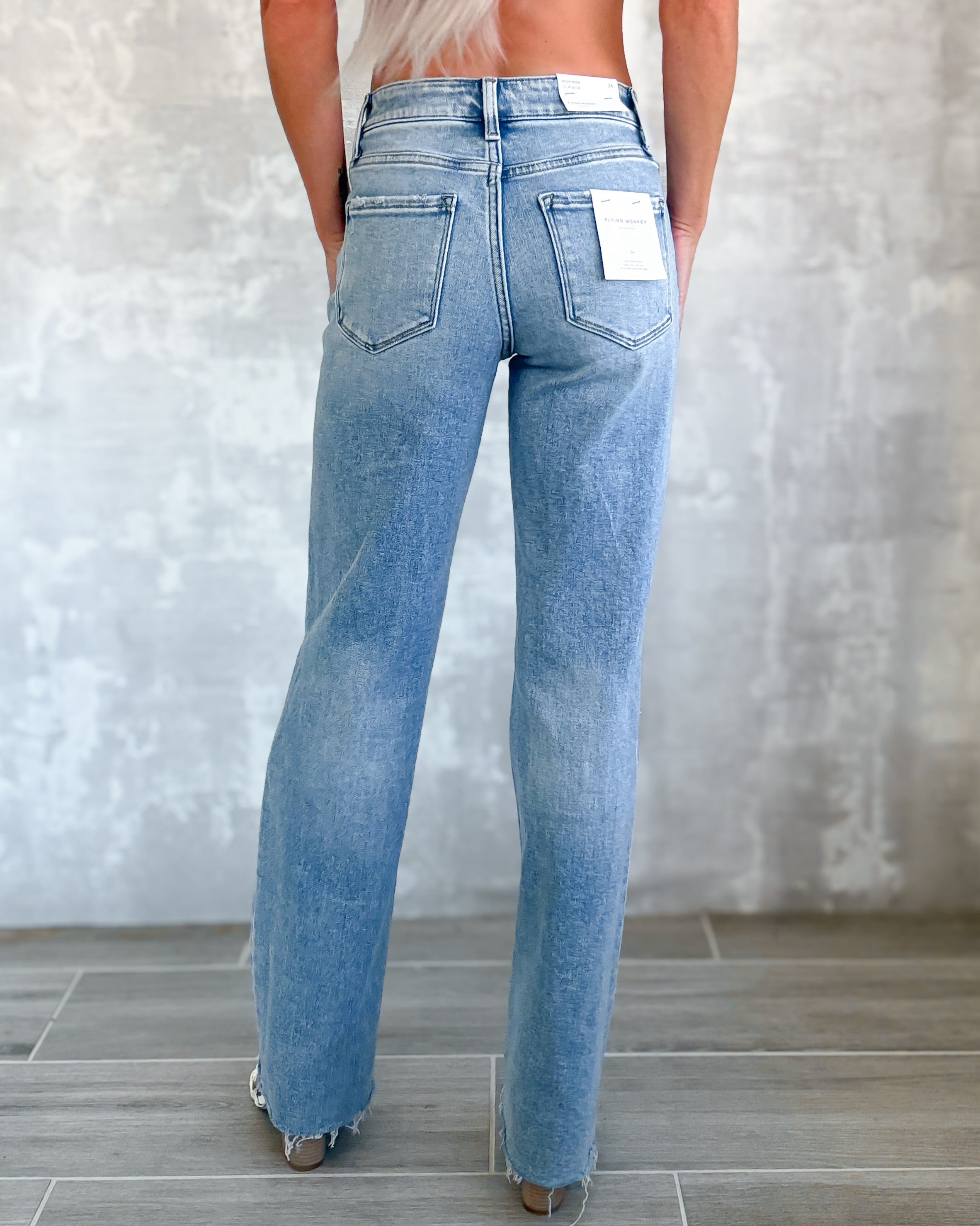 Glorietta High Rise Slim Wide Leg Jeans