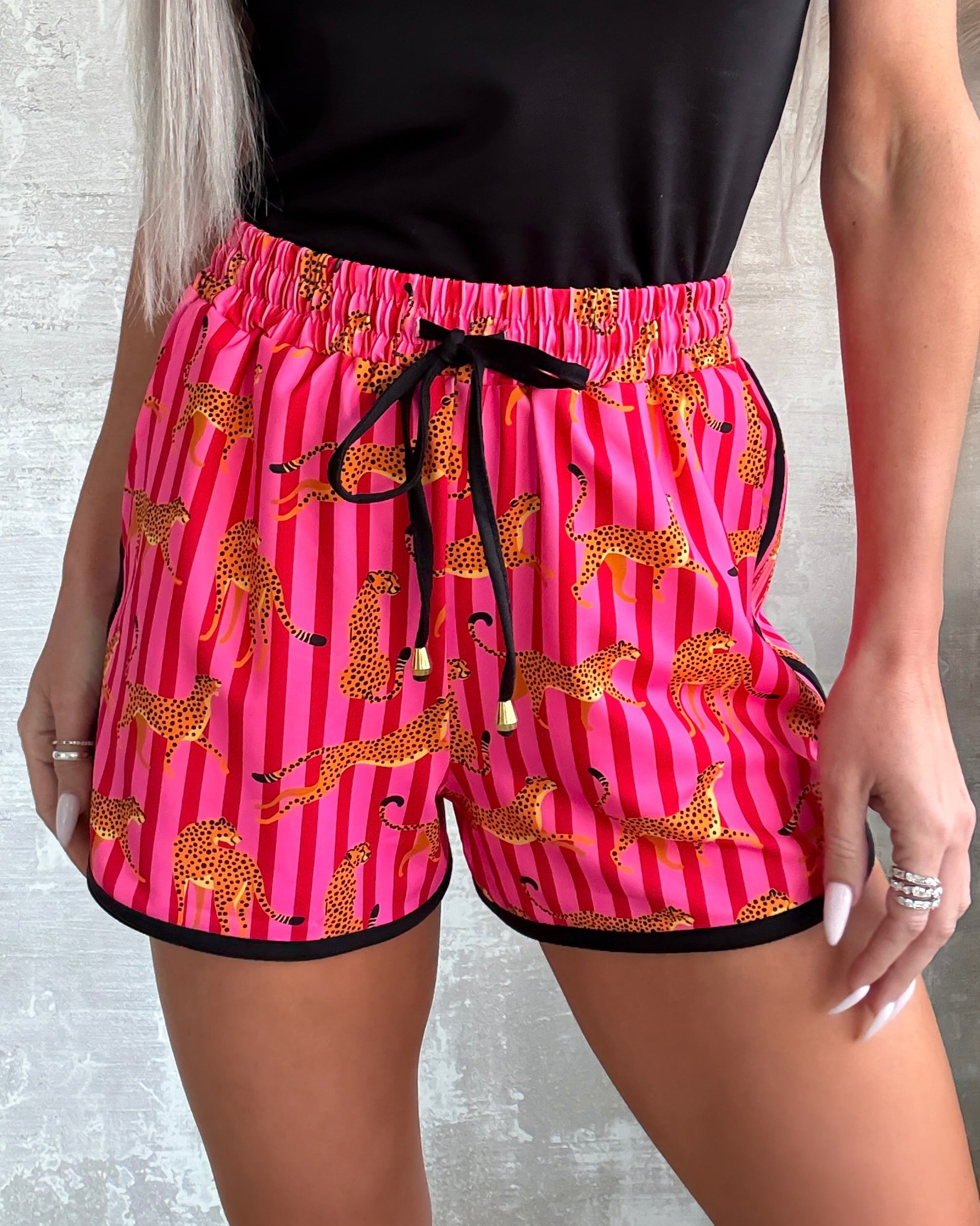 Run Wild Cheetah Shorts - Pink