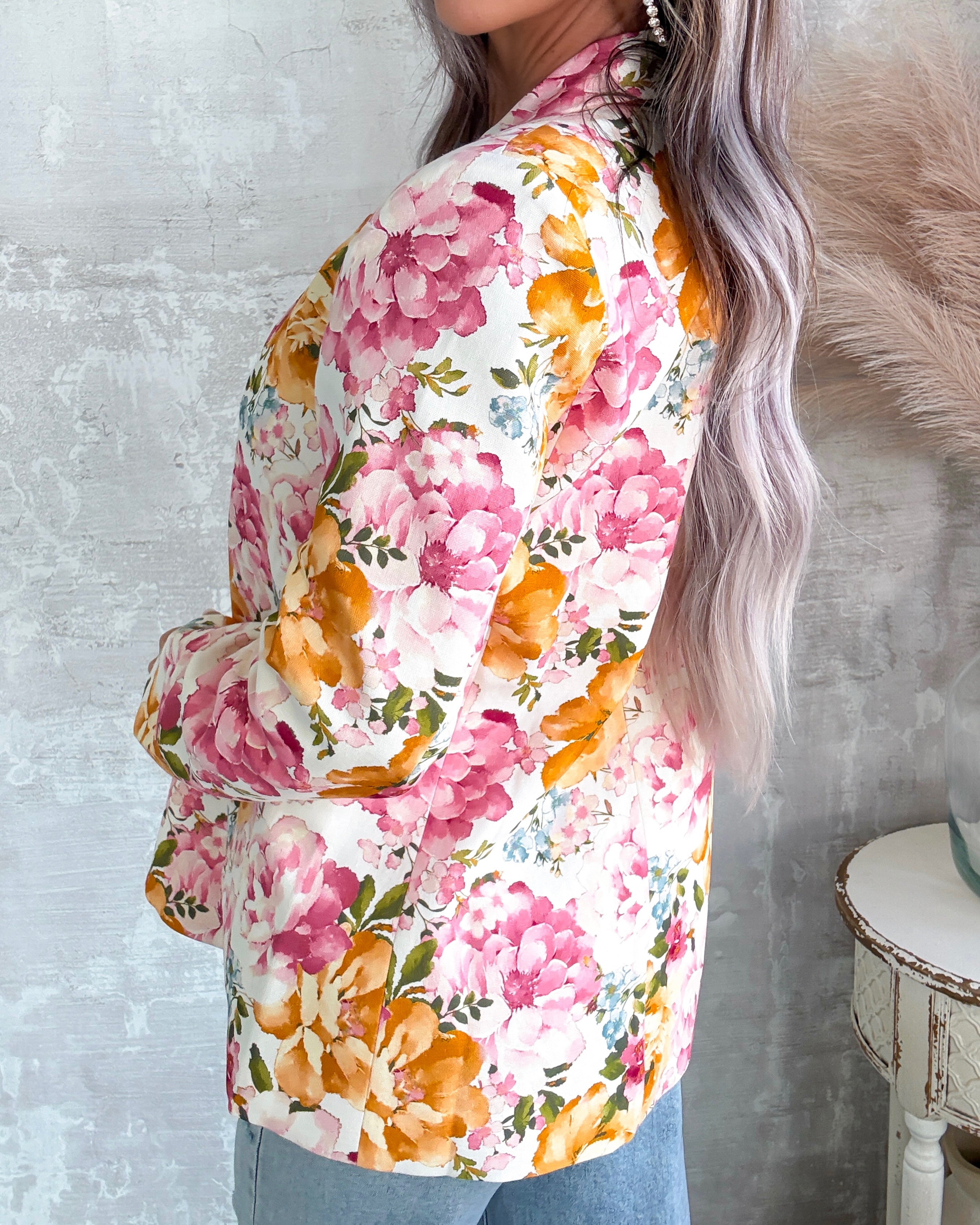 Blossom Society Blazer - Cream