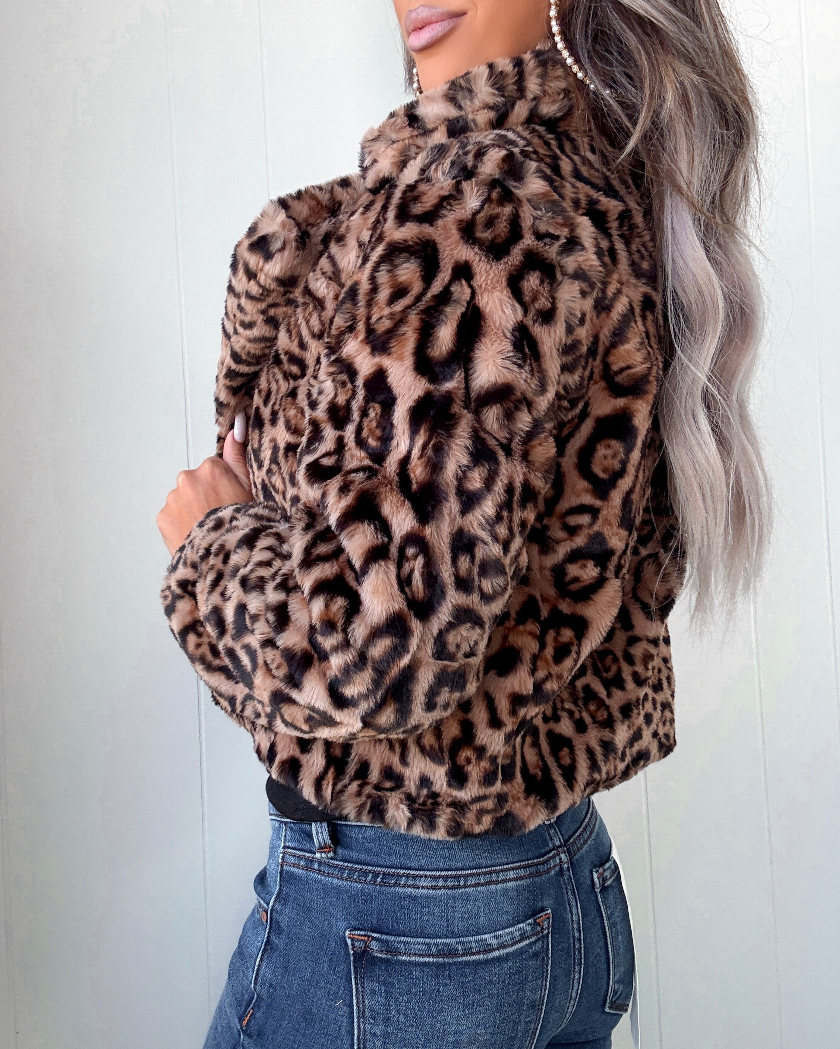 Wild Intentions Fur Jacket - Leopard
