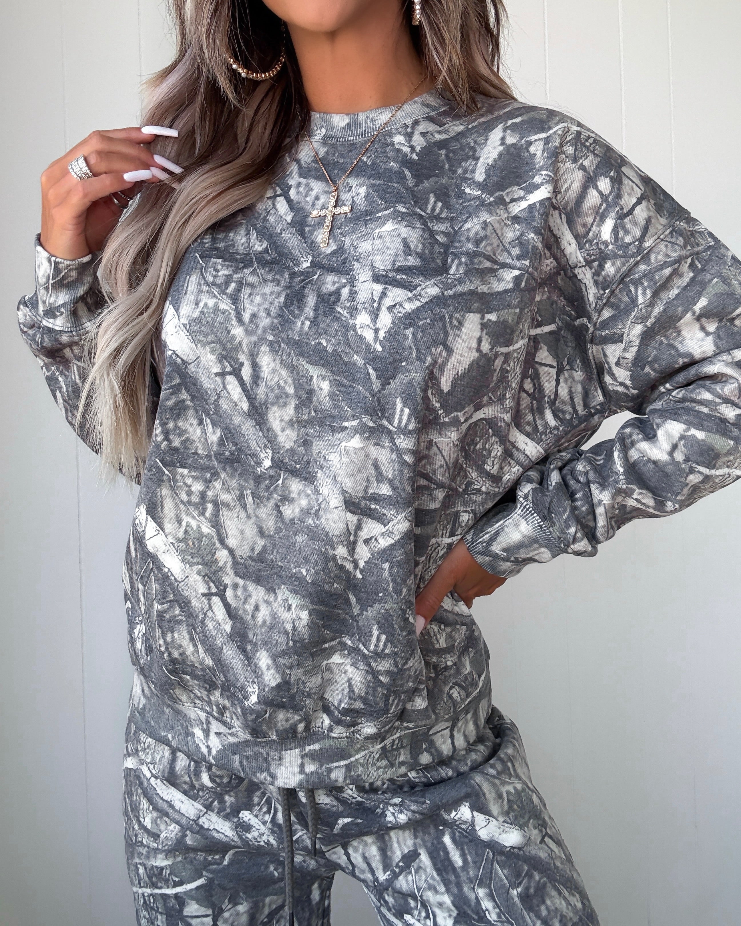 Buck Wild Fleece Sweatshirt - Camo