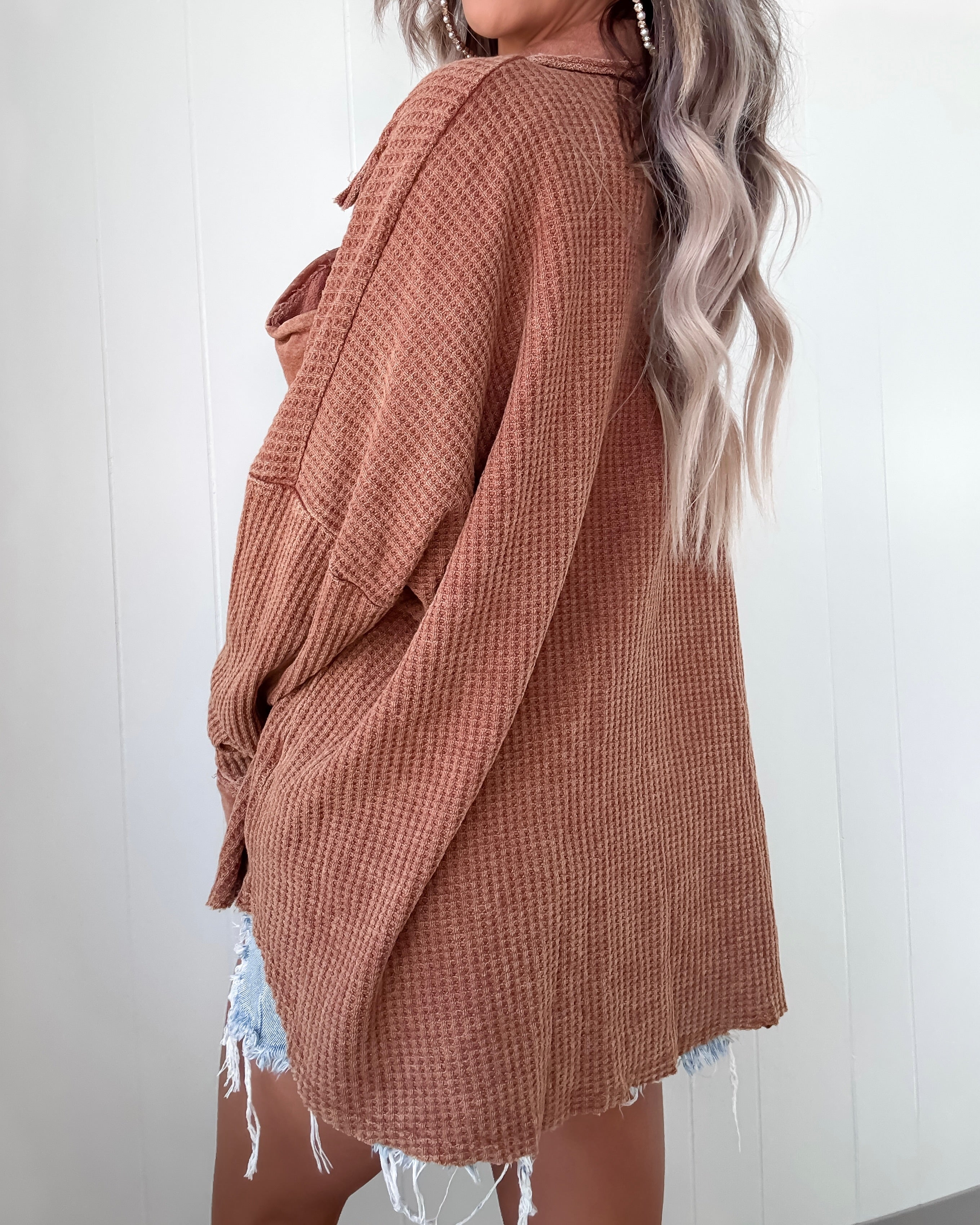 Mineral Muse Waffle Tunic - Camel