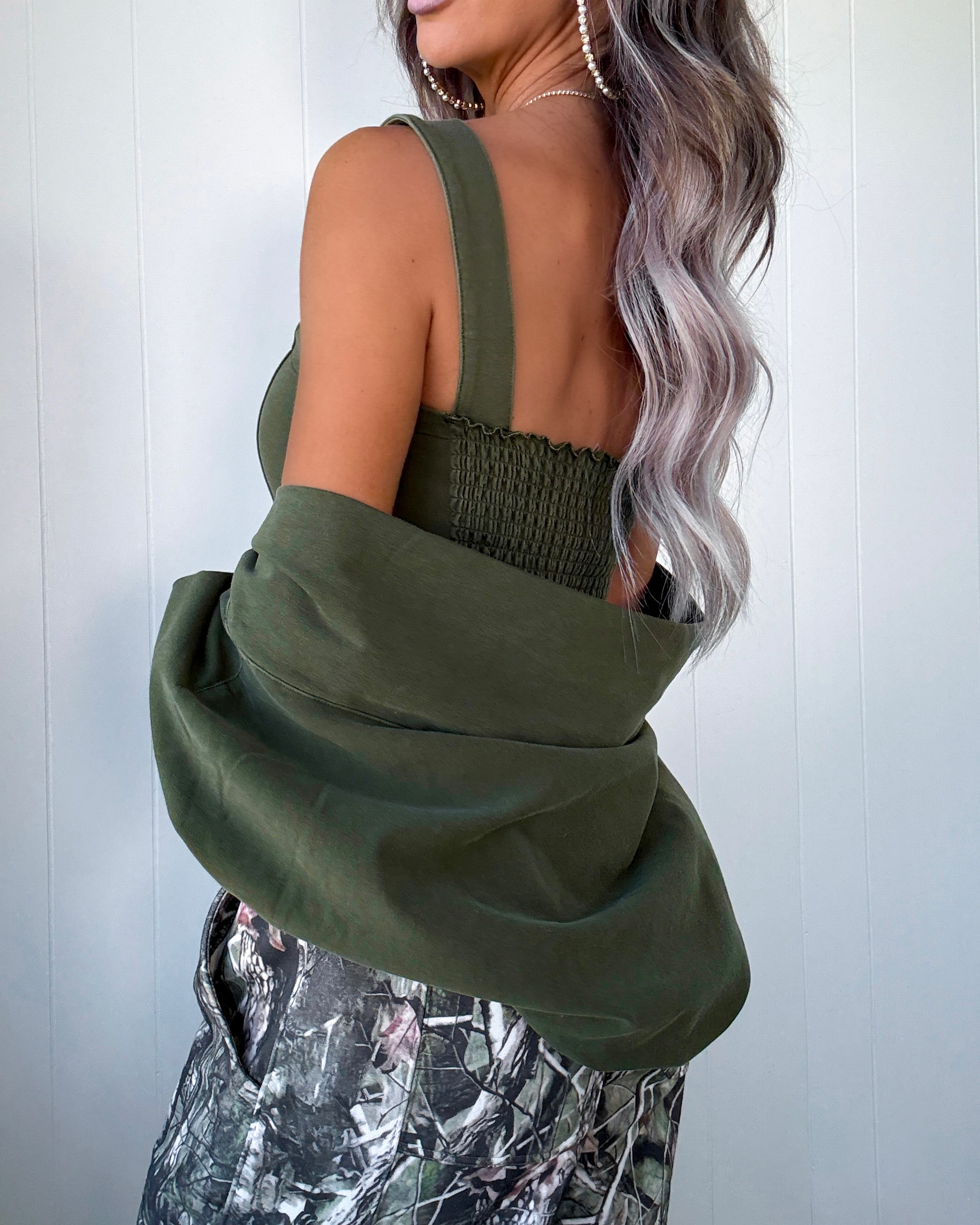 Blending In Cardigan Set - Green