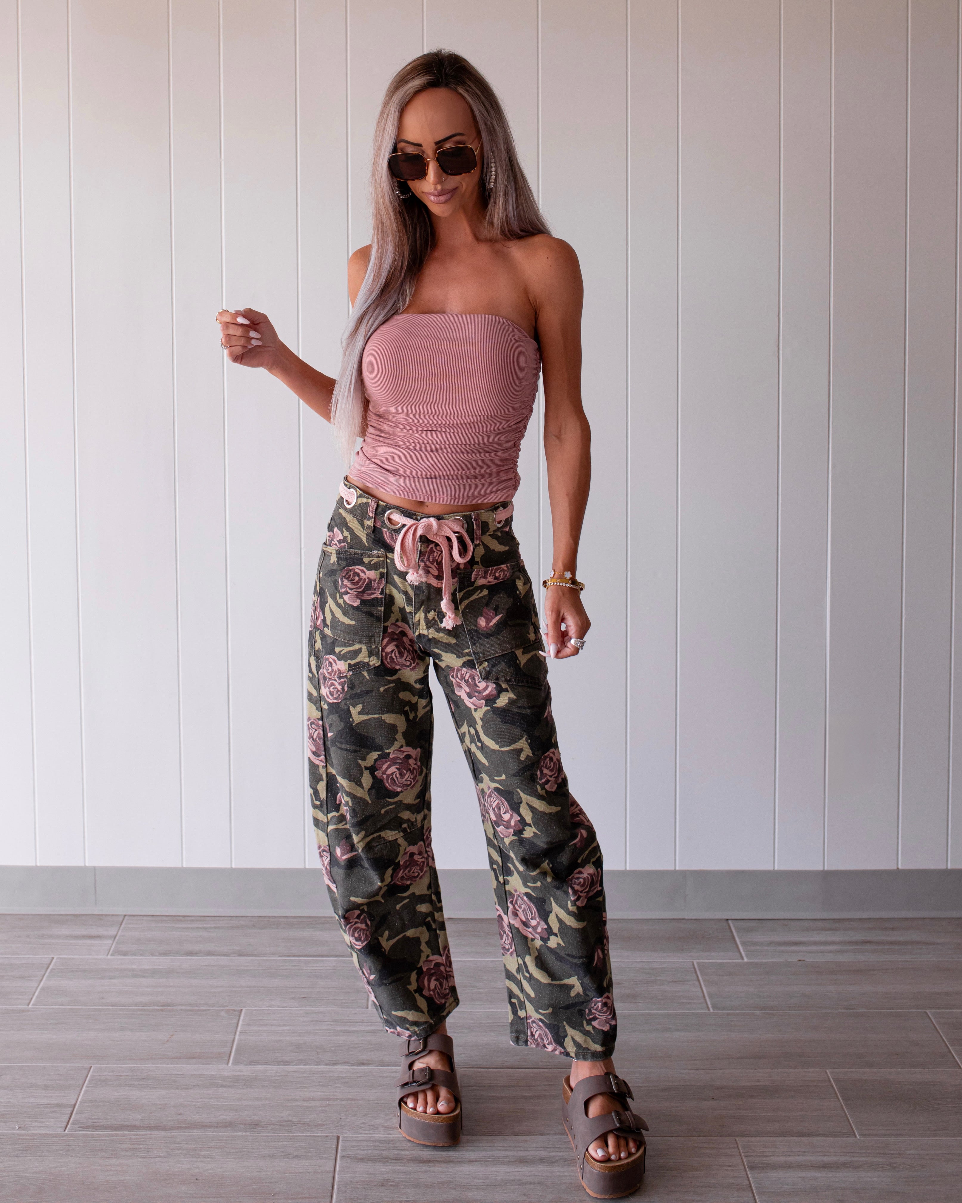 Ruche Babe Tube Top - Dusty Mauve