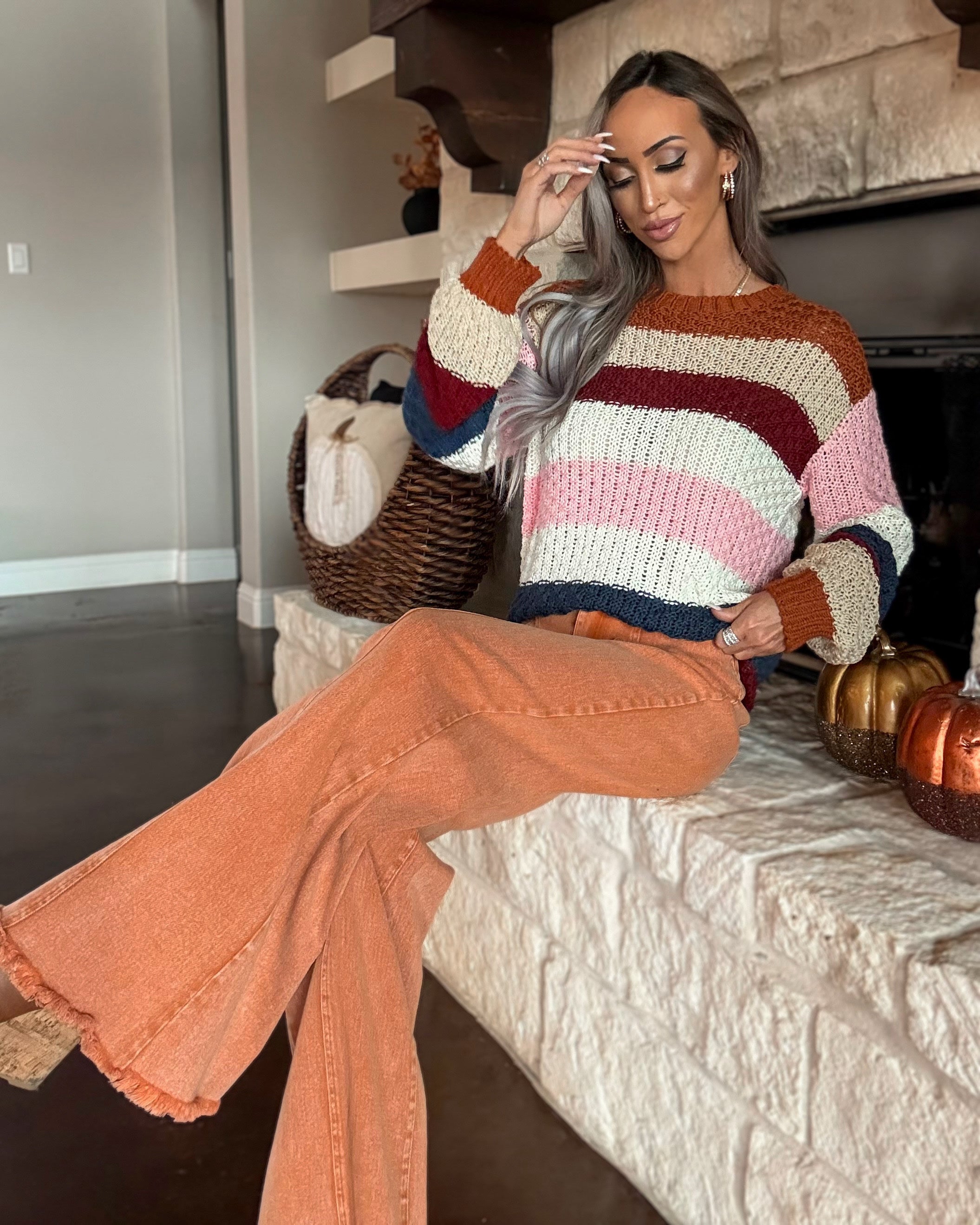 Cozy in Color Striped Sweater