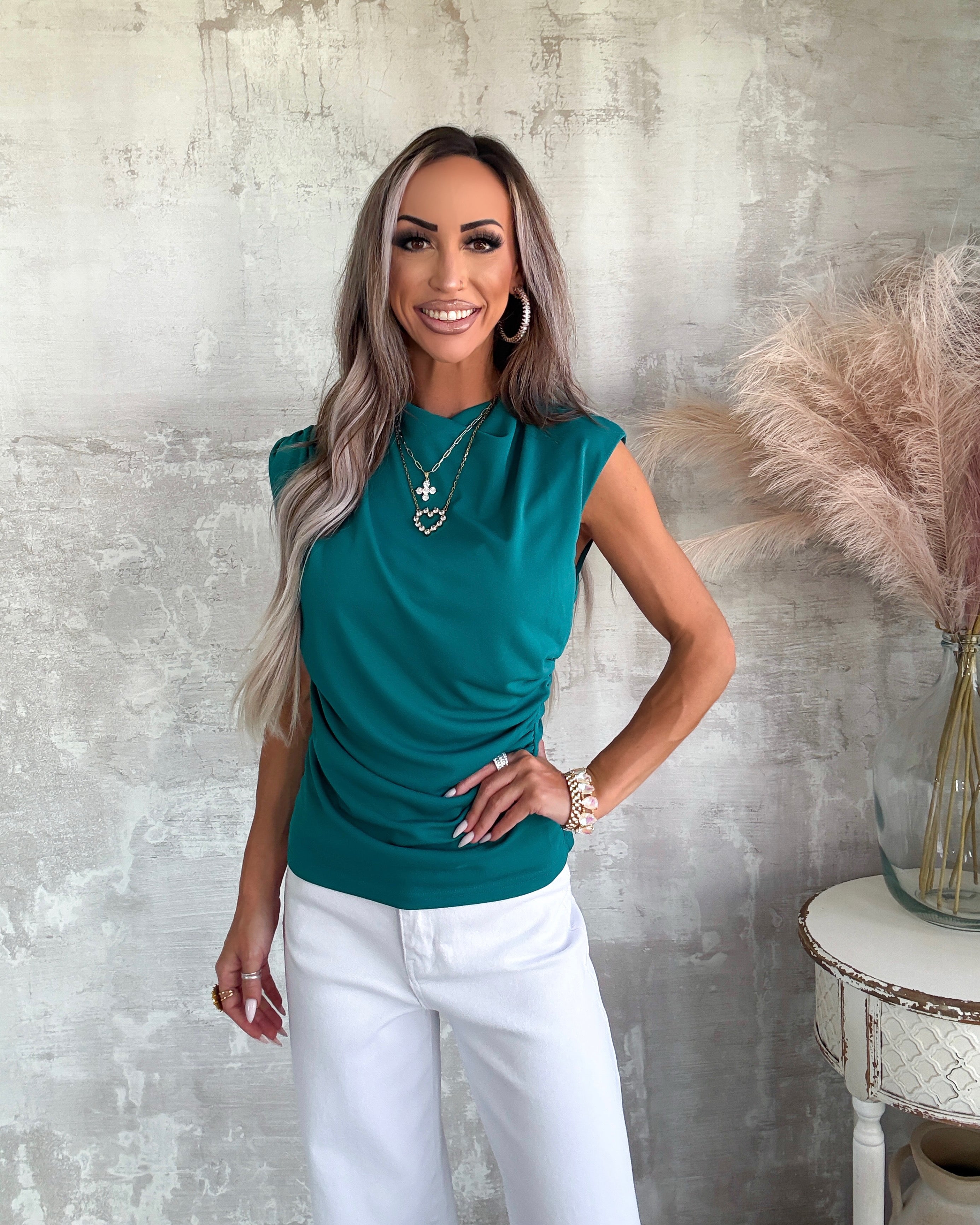 Regal Radiance Blouse - Teal