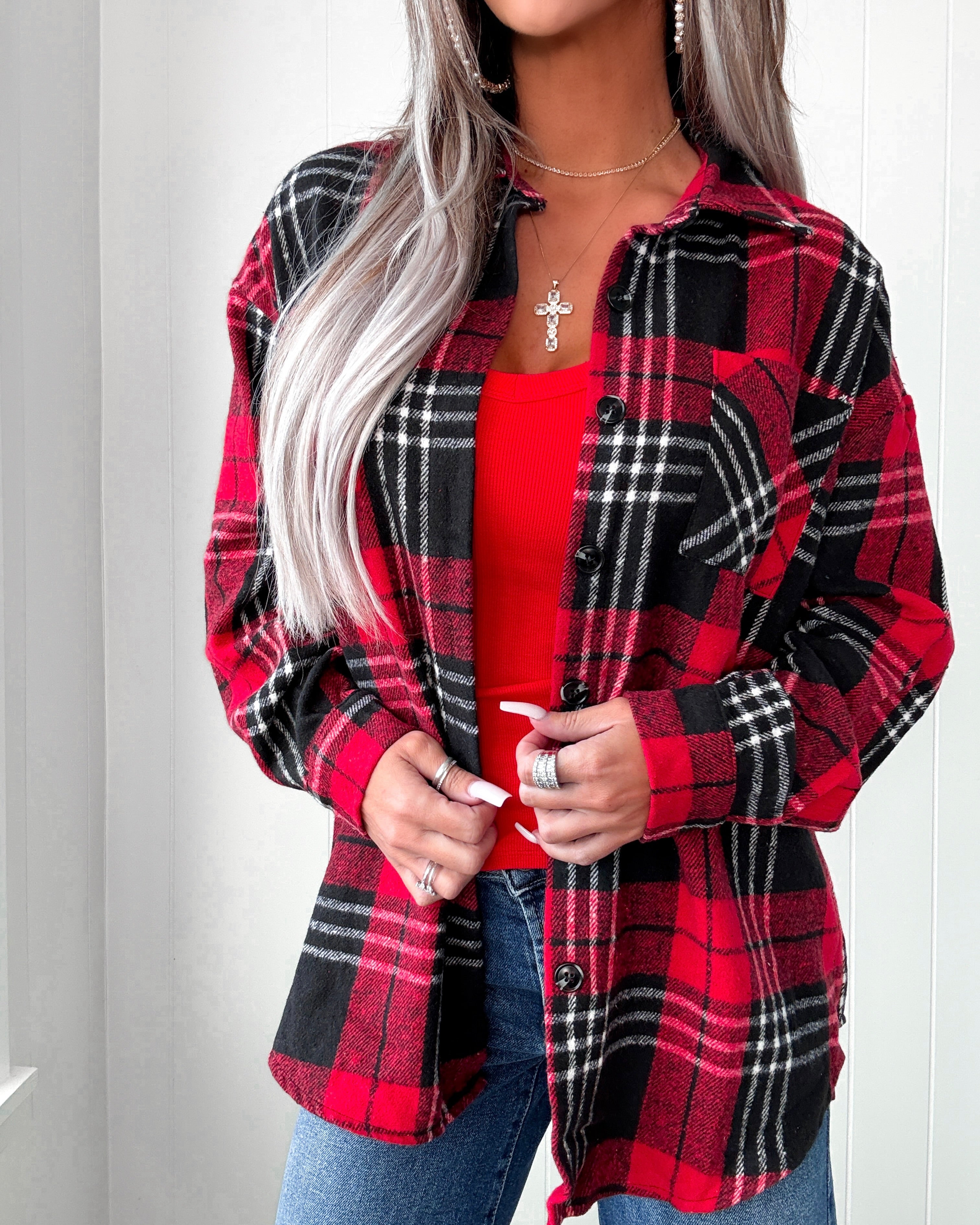 DOORBUSTER Plaid Flannel - Red