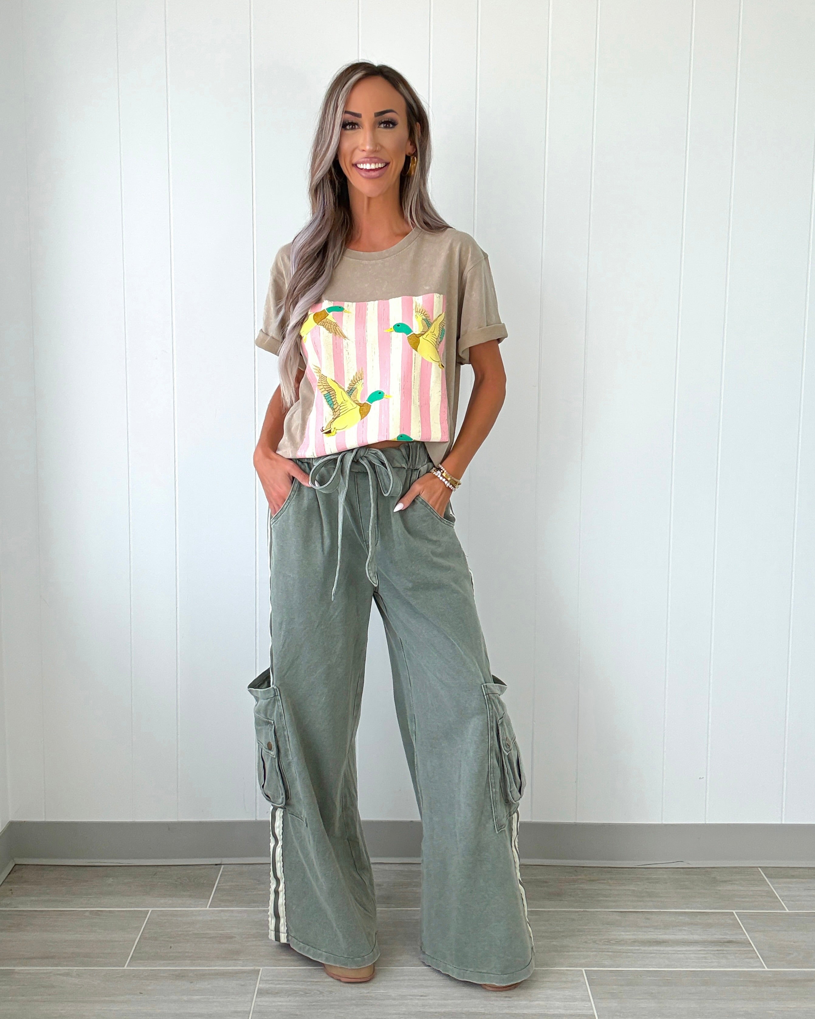 Mallard Mood Oversized Tee - Mocha