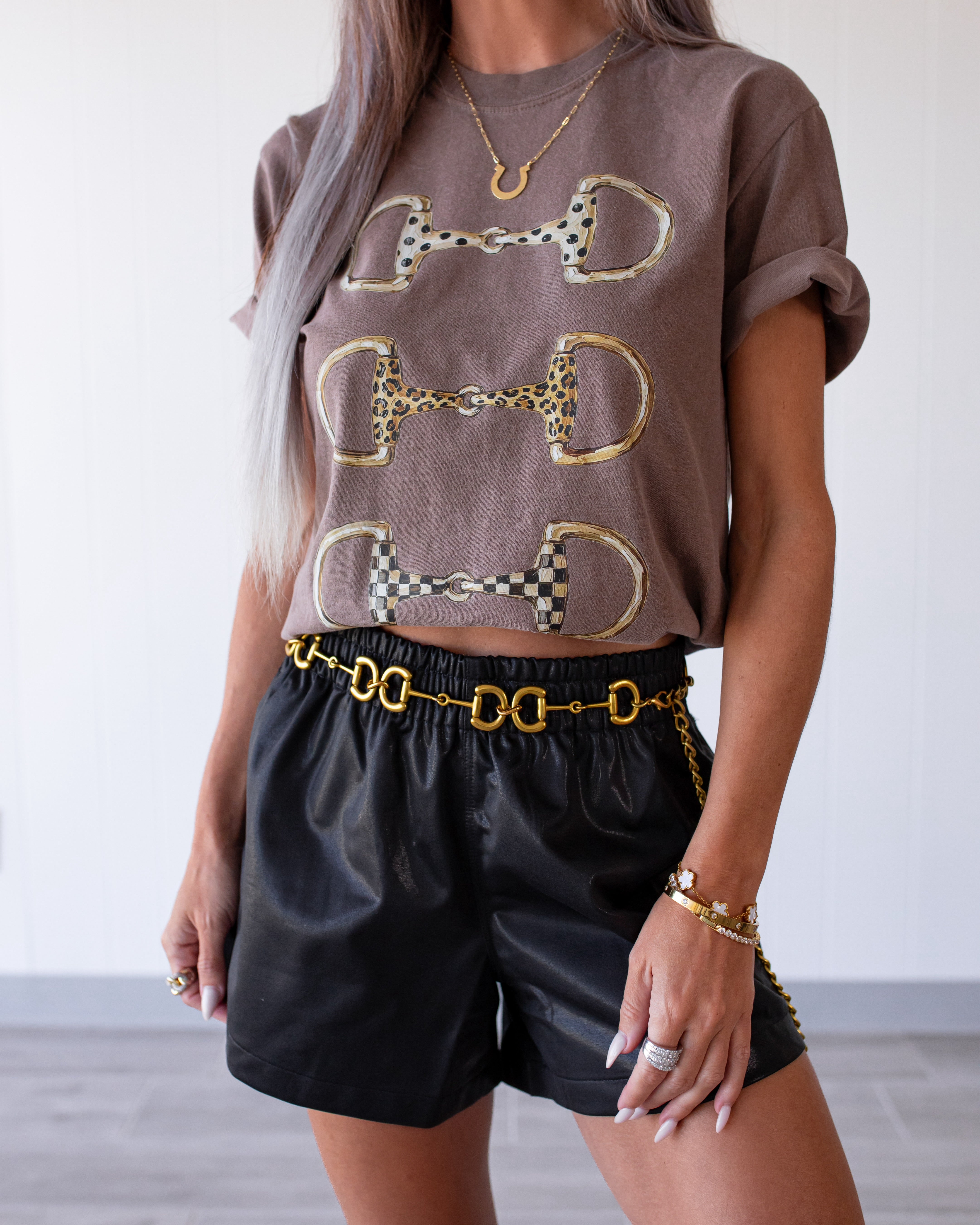 Giddy Up Glam Snaffle Bit Chain Belt - Vintage Gold