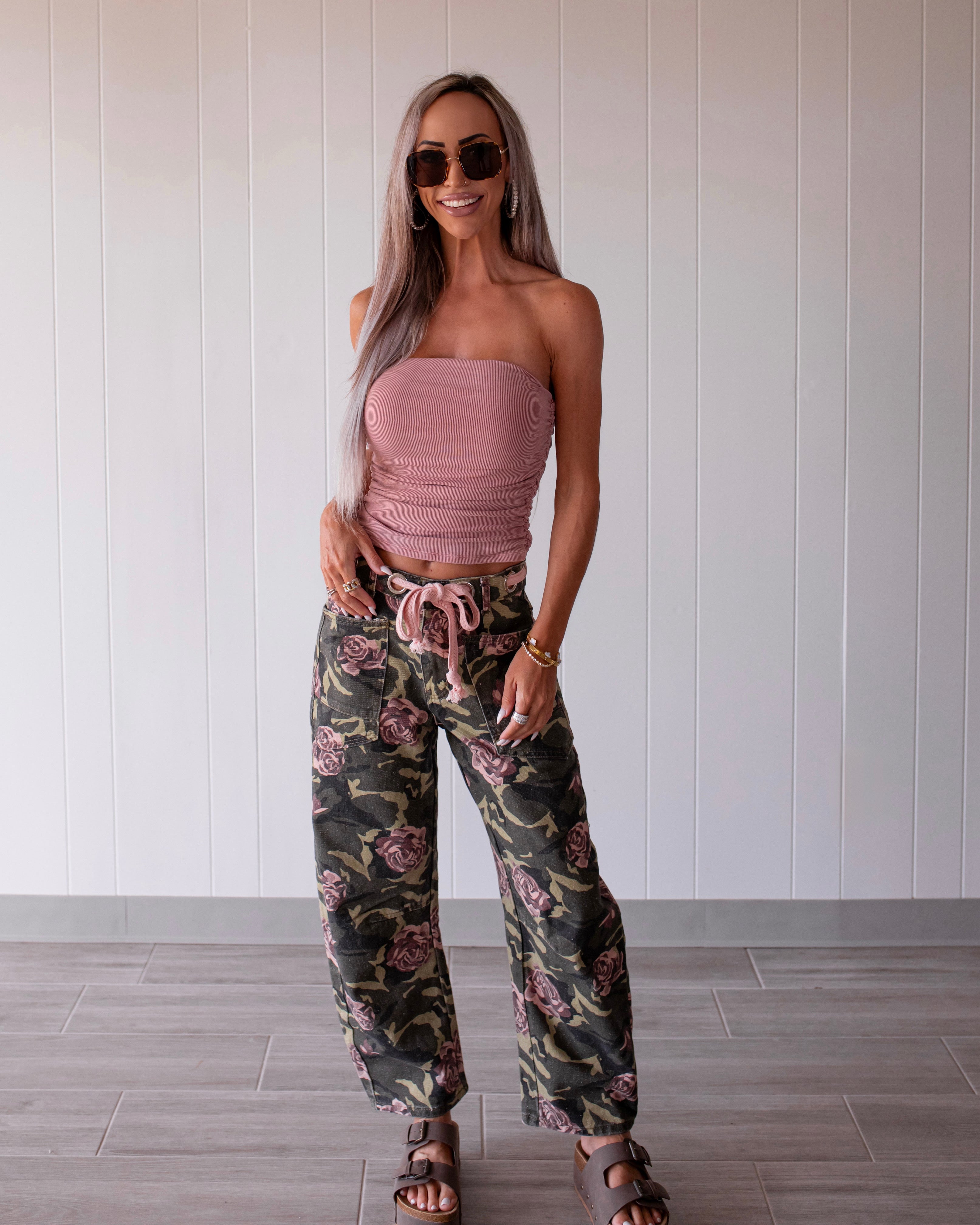 Ruche Babe Tube Top - Dusty Mauve