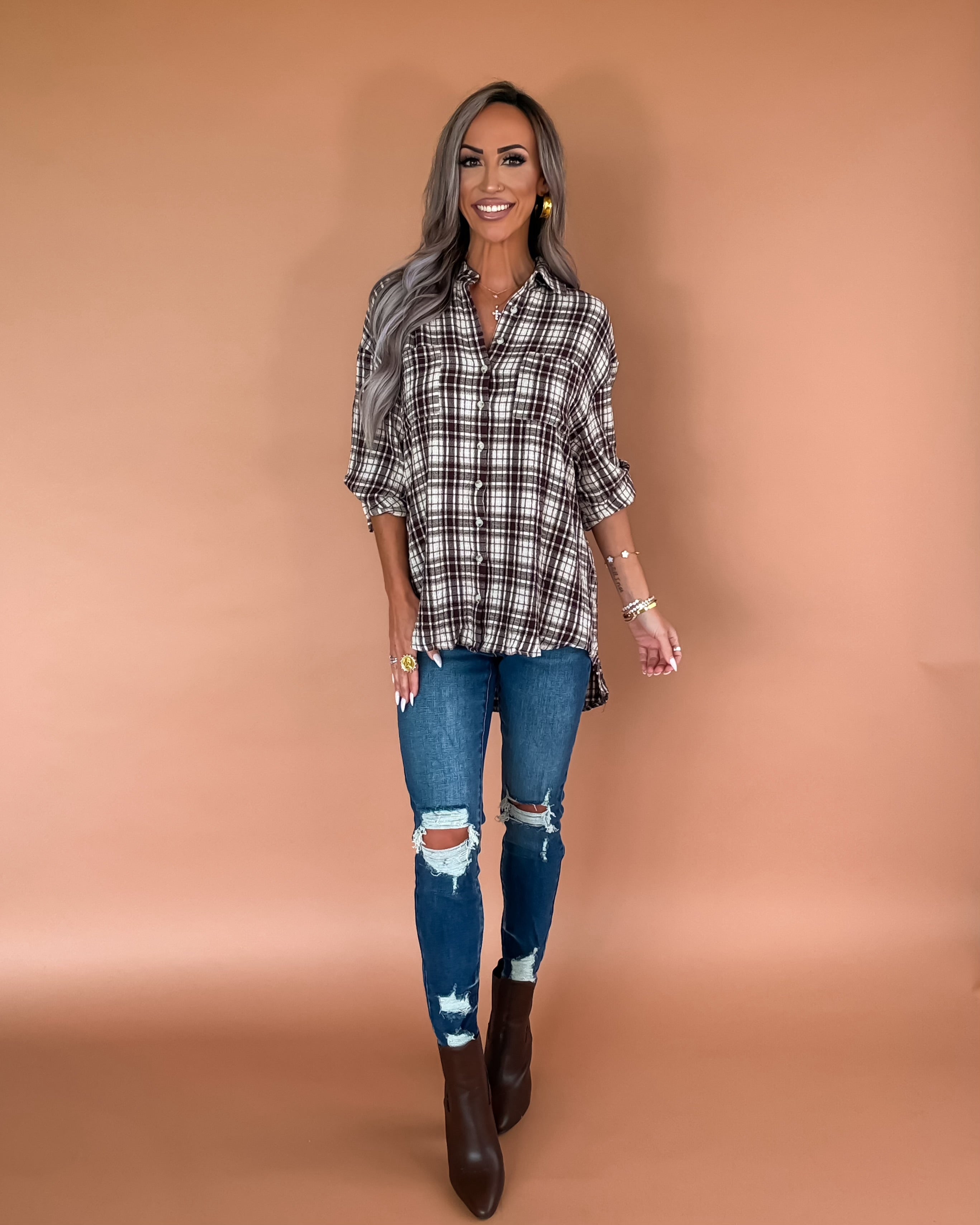 Cocoa Plaid Crush Shirt