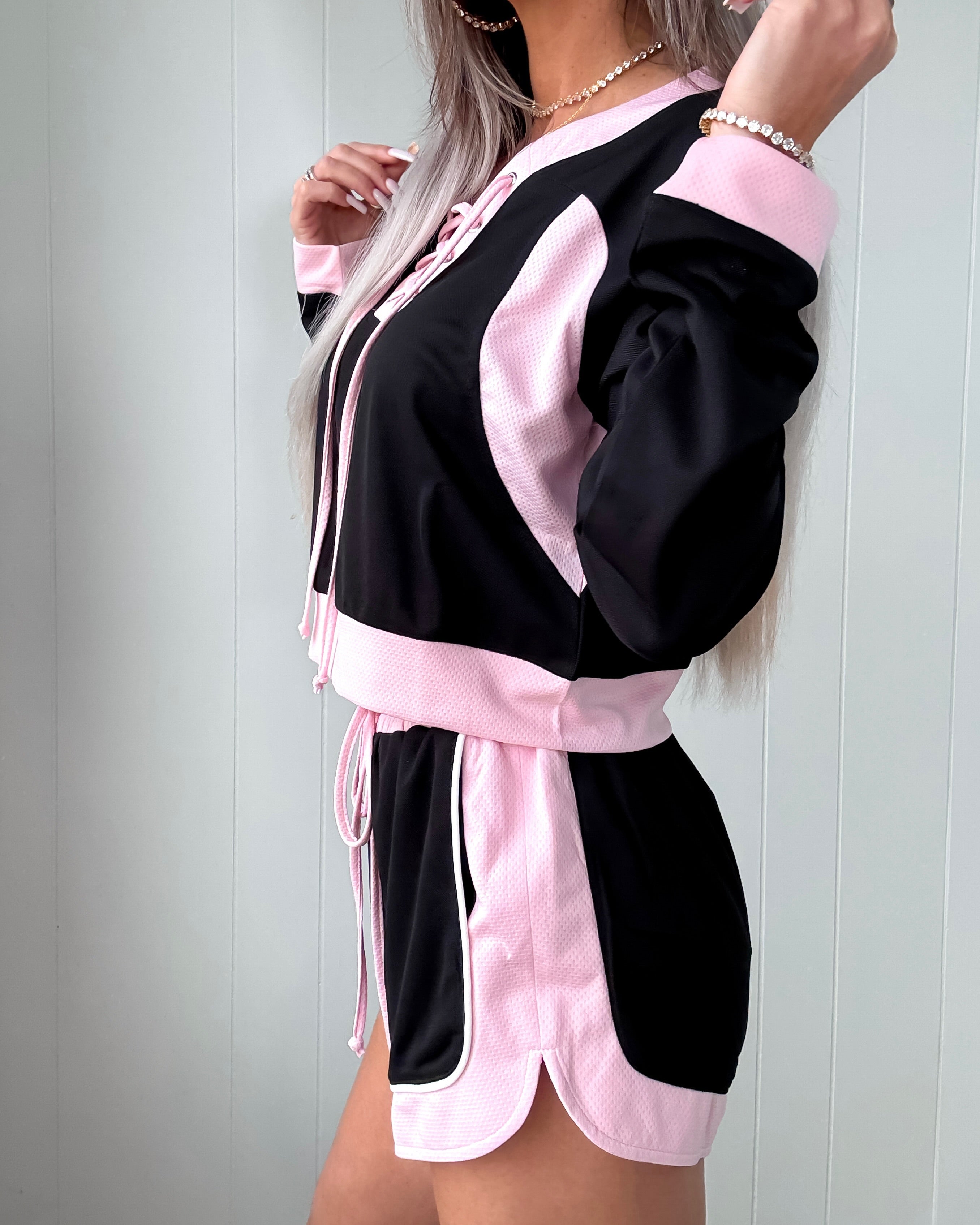 Skye Sporty Shorts Set - Black