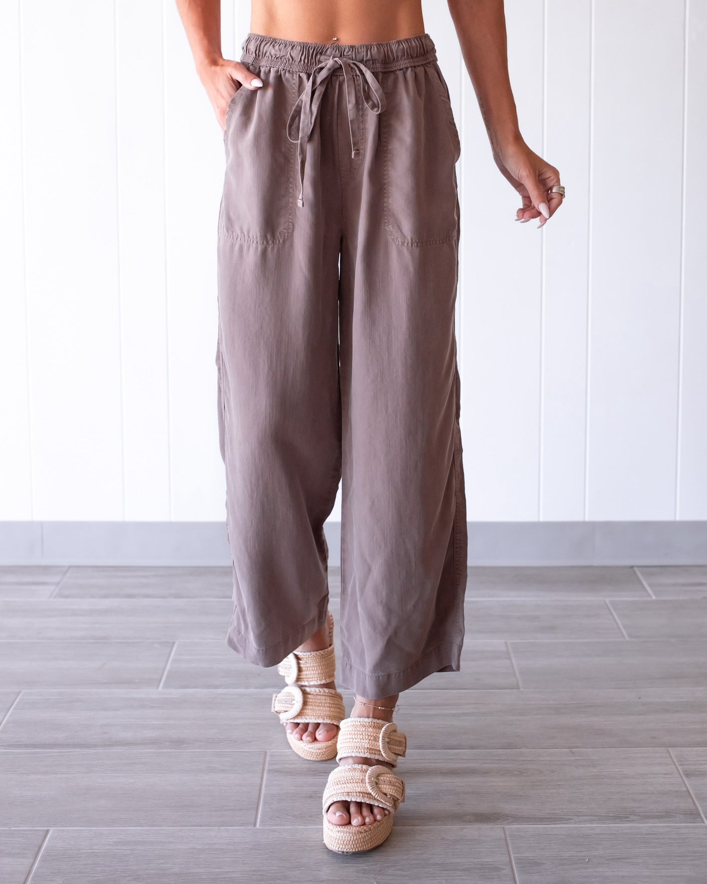 Flow State Wide Leg Pants - Cocoa