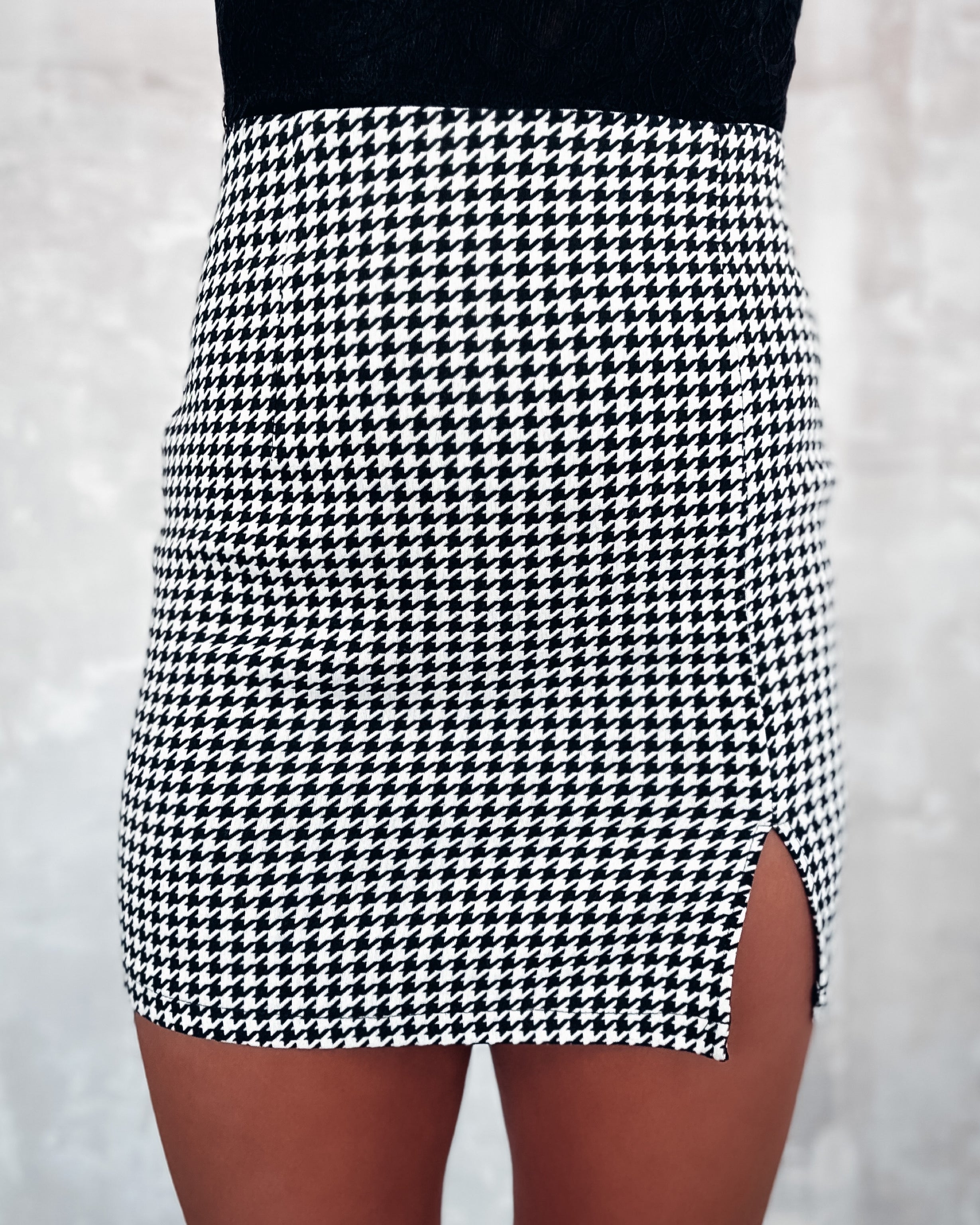 Picture Perfect Houndstooth Skirt
