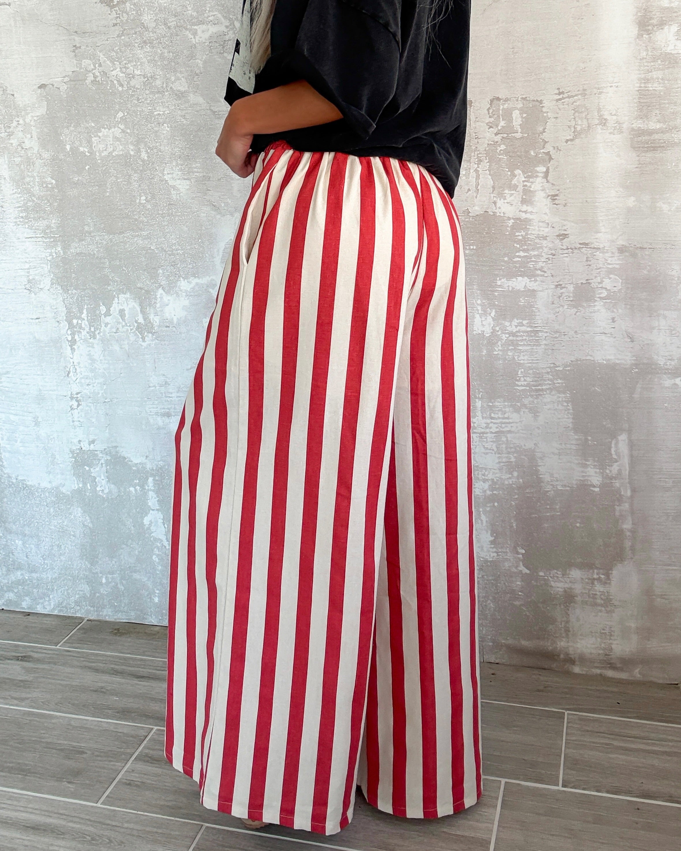 Heartland Stripe Pants - Red
