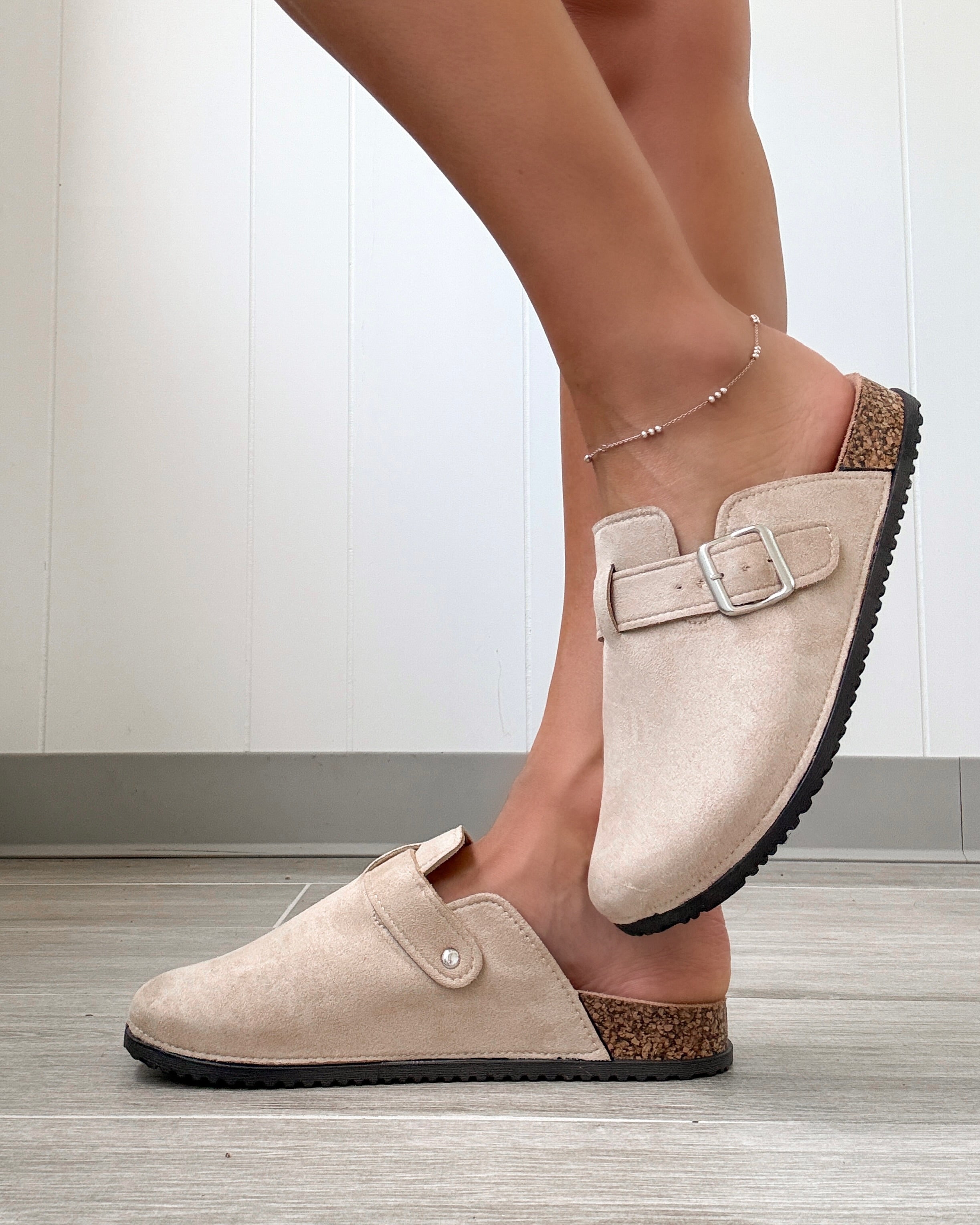 Buckle Clog Slides - Sand