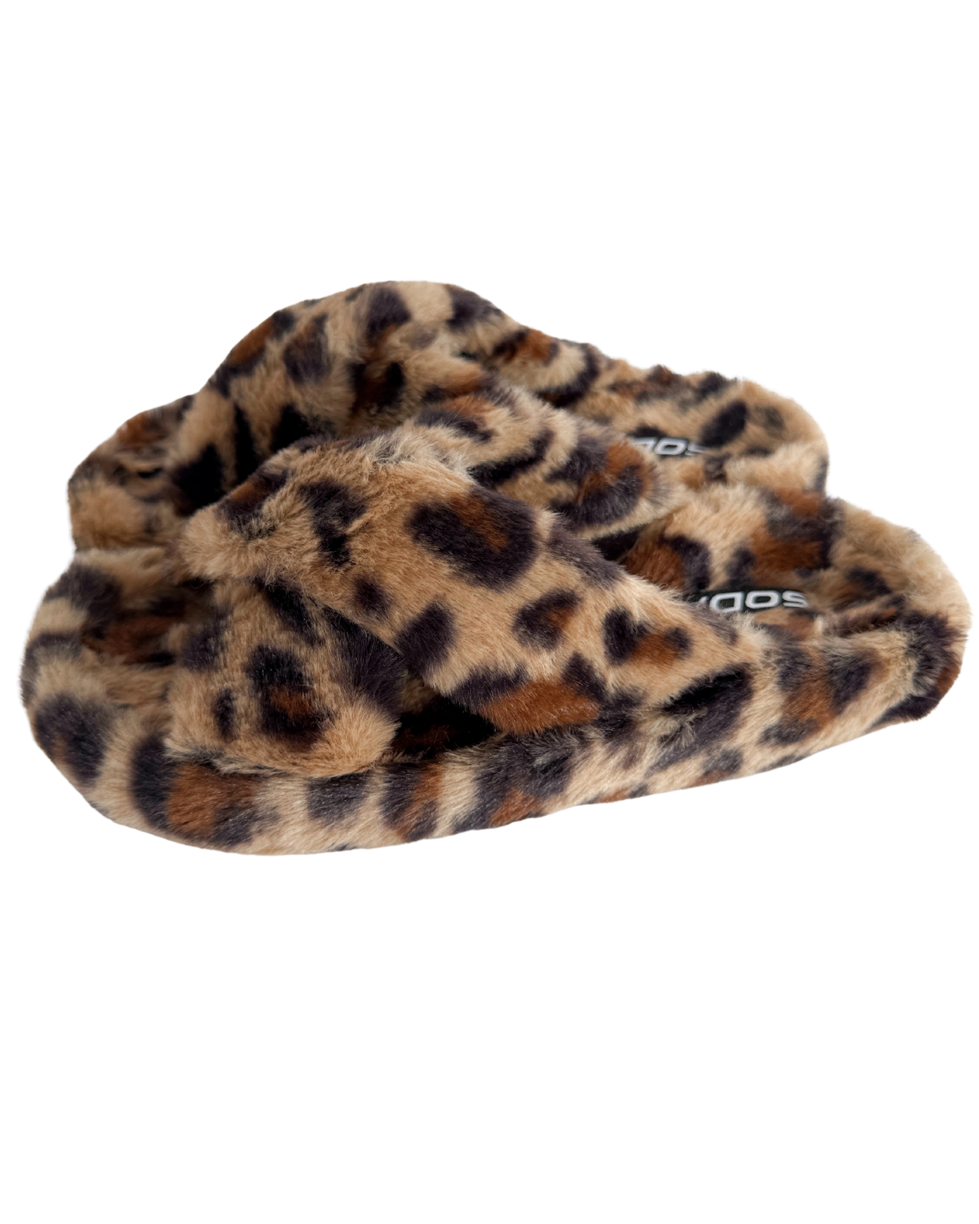 DOORBUSTER Fur Slippers - Leopard
