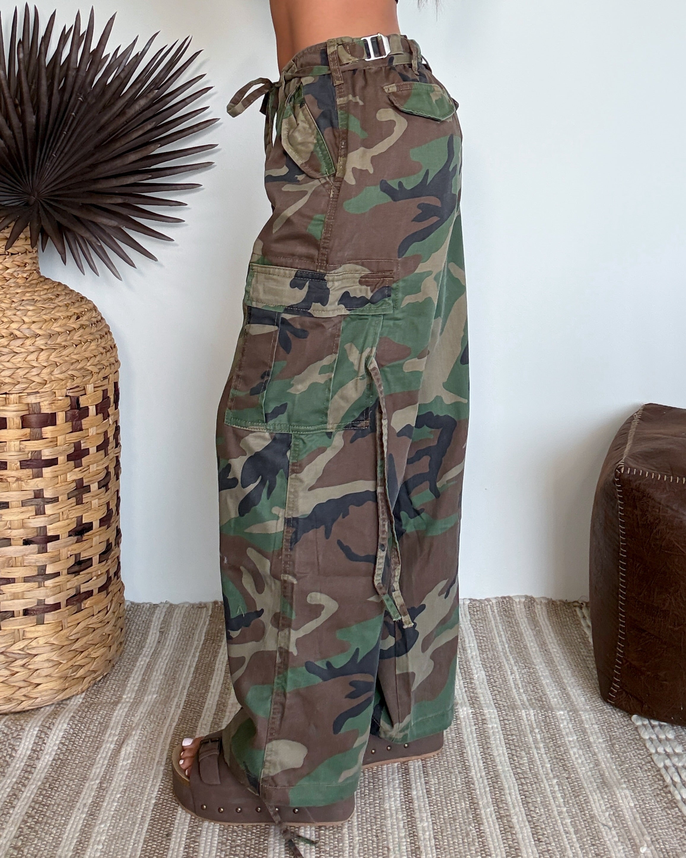 Camo Cutie Wide Leg Cargo Pants