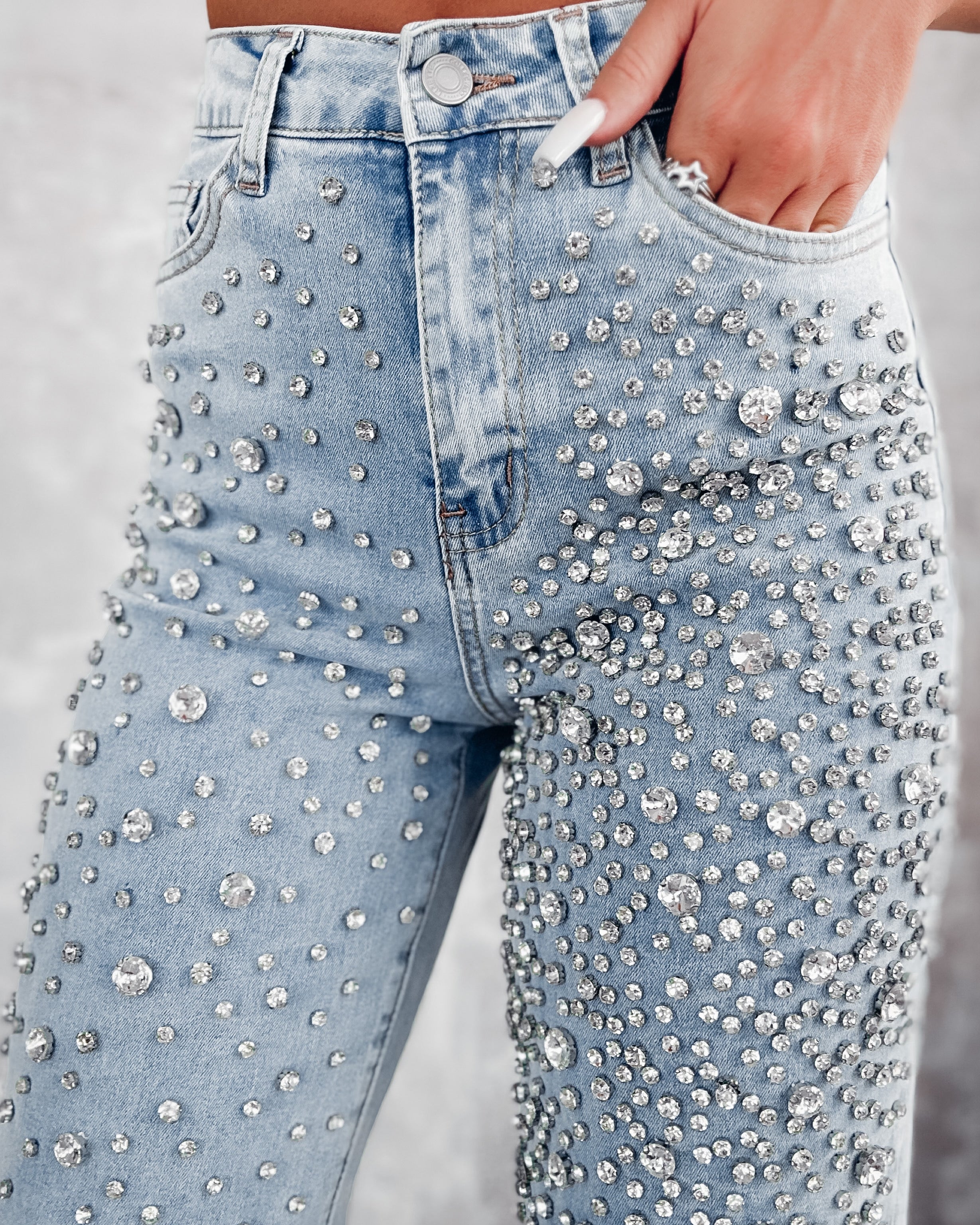 Sparkling Glam Girl Denim Jeans - Denim