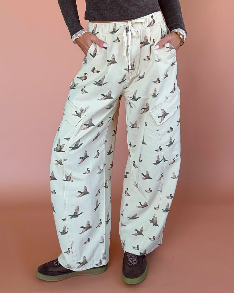 Field Theory Duck Cargo Barrel Pants - Taupe