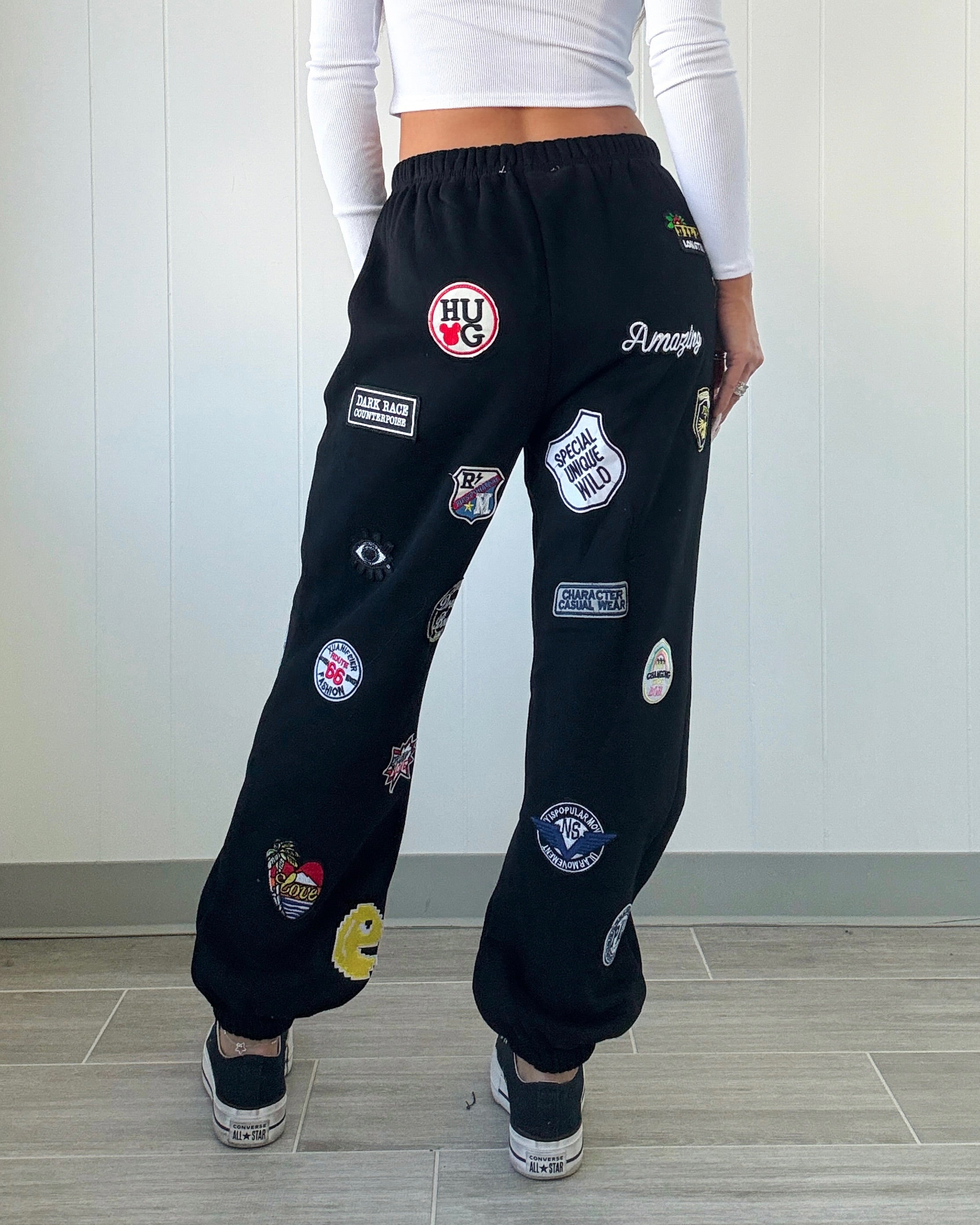 One Of A Kind Patch Joggers - Black