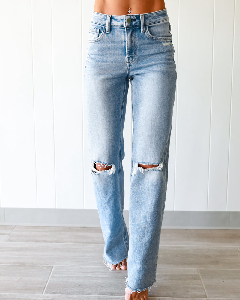 Glorietta High Rise Slim Wide Leg Jeans
