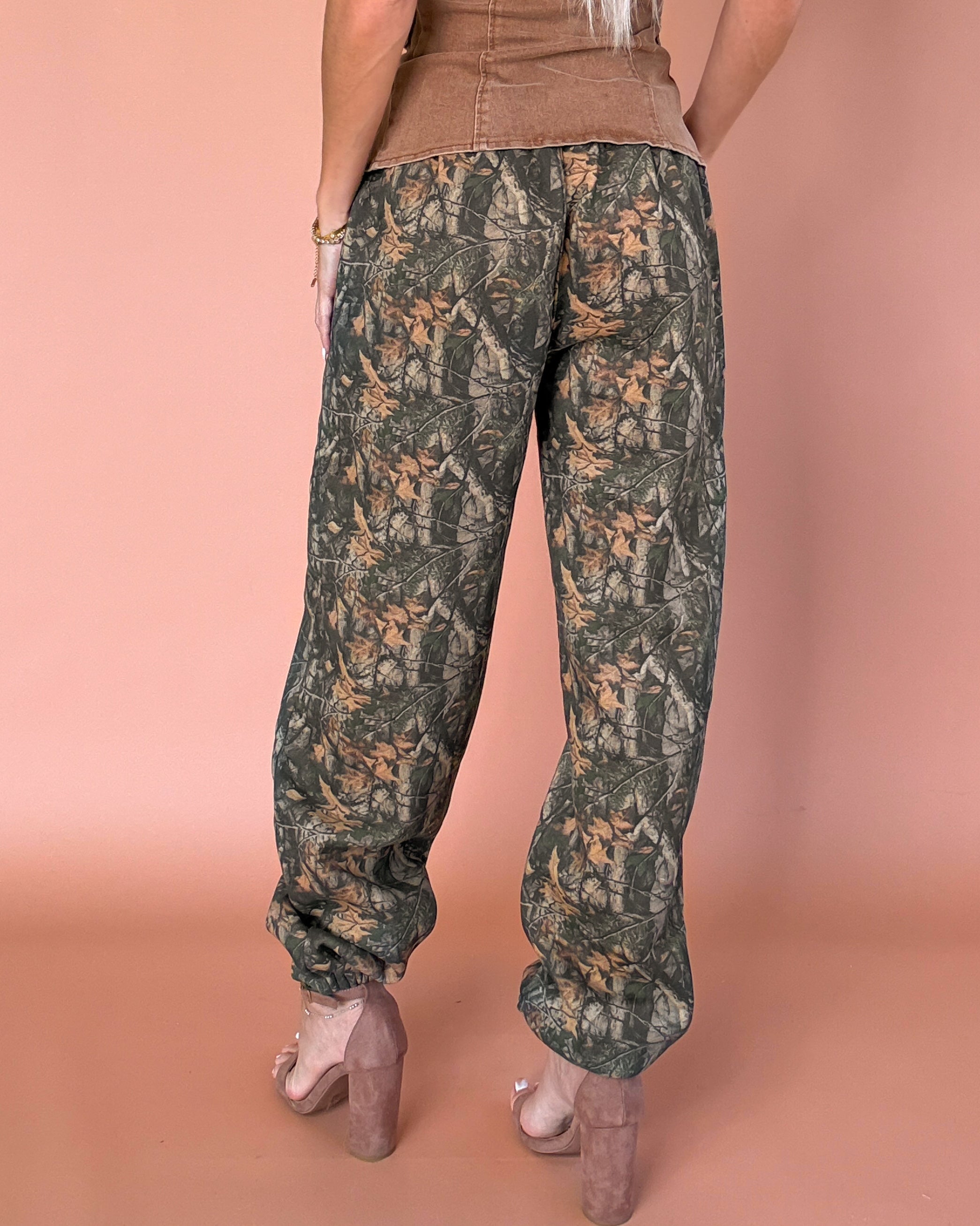 Wild Girl Camo Fleece Joggers