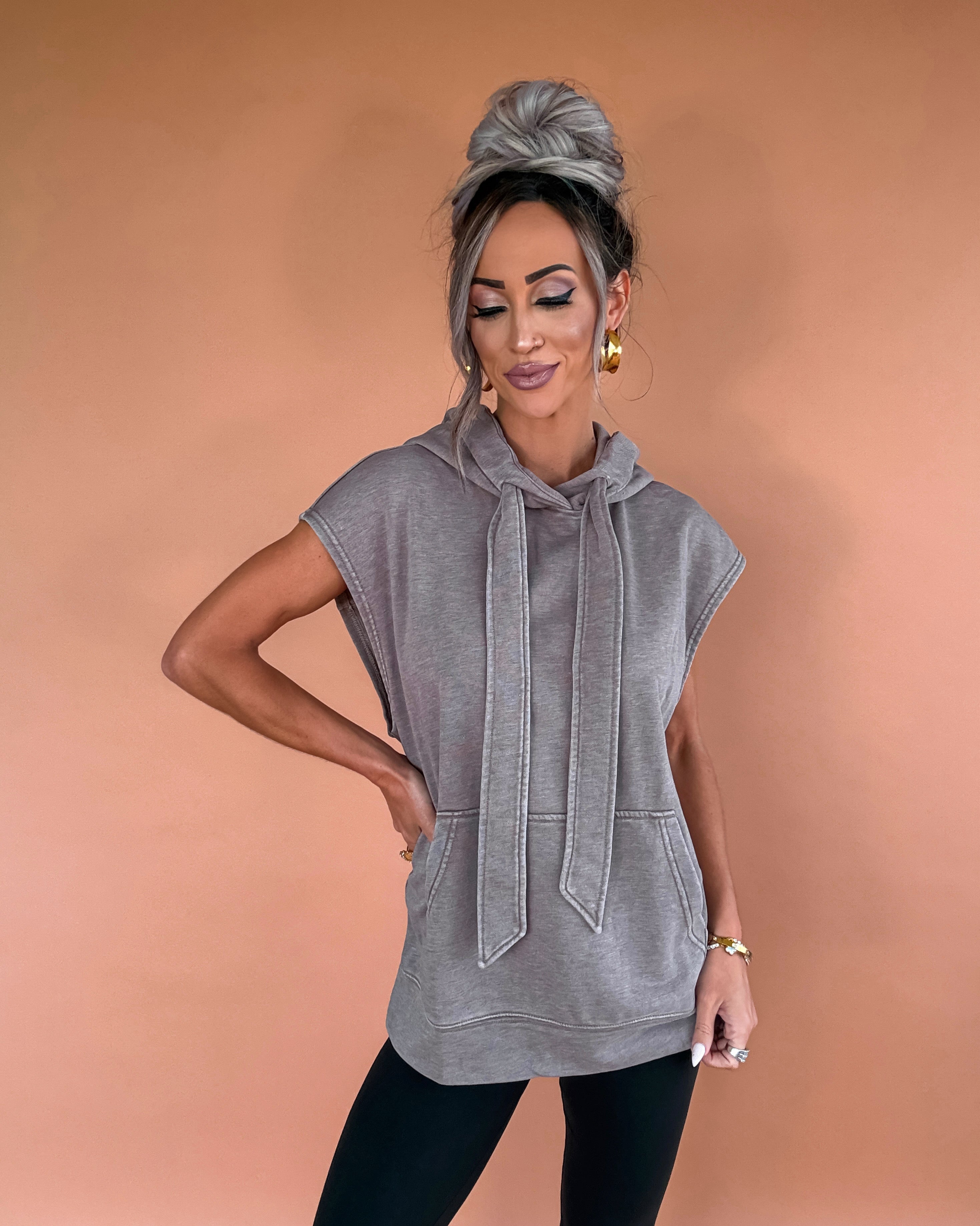Casual Crush French Terry Sleeveless Hoodie