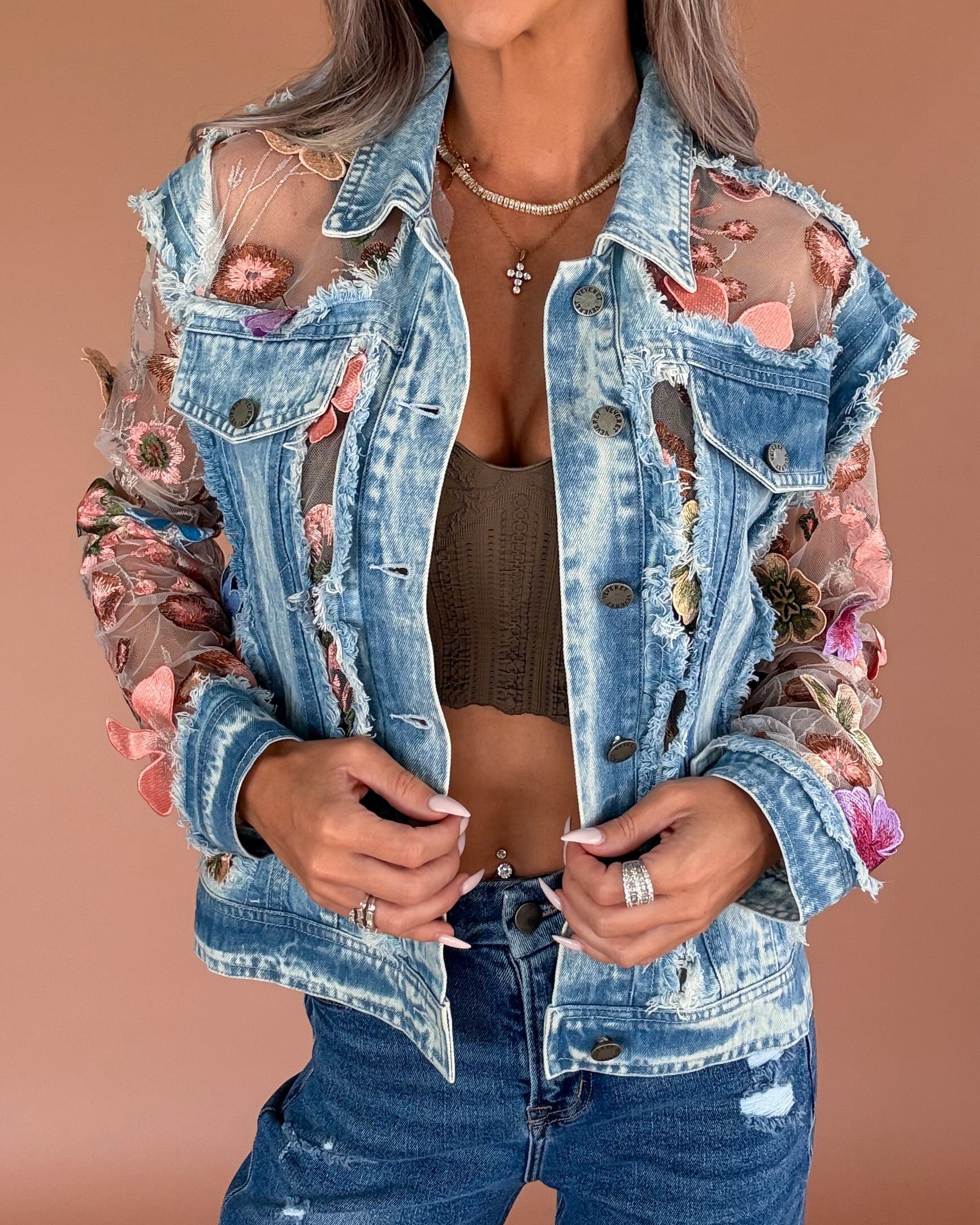 Petal & Denim Dream Jacket - Multi Floral