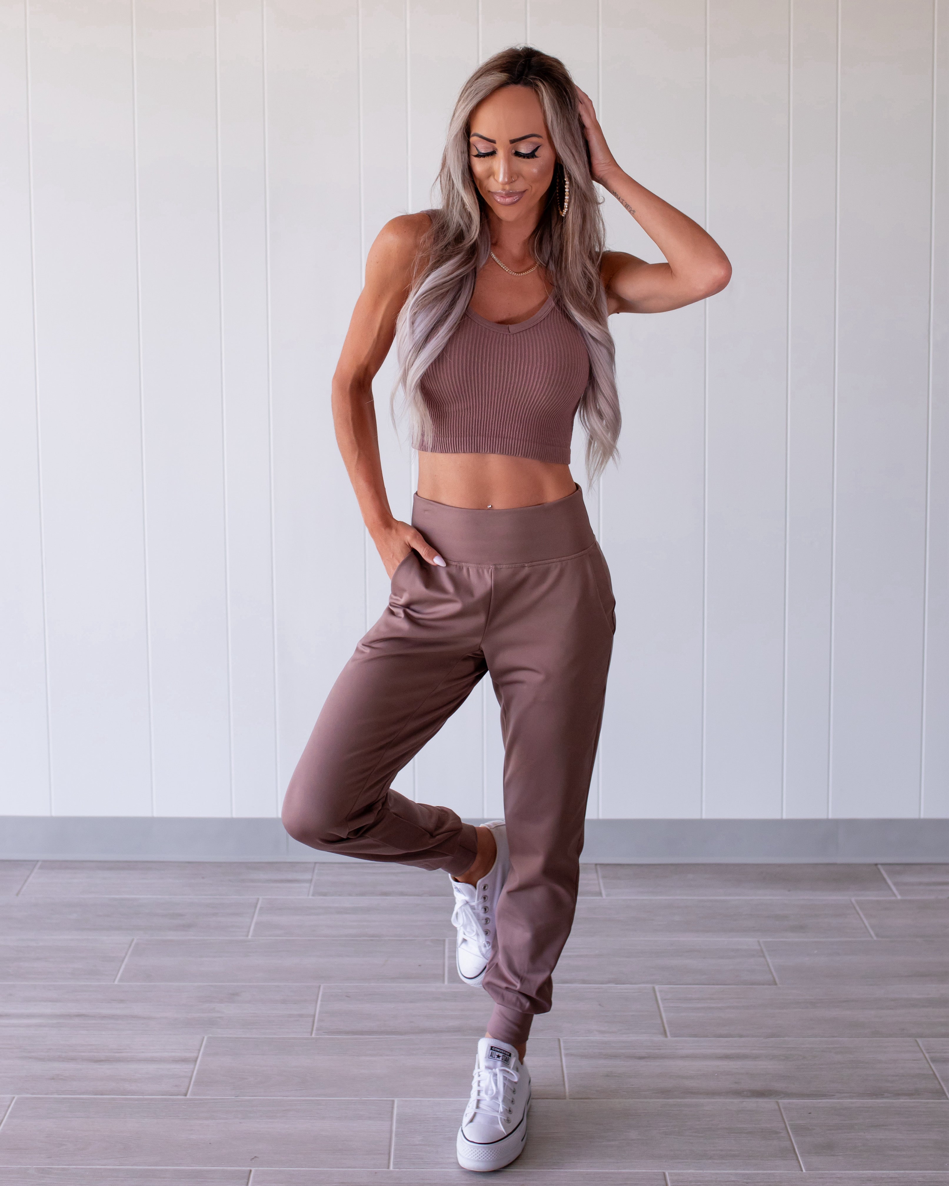 Reflex Fleece Joggers - Brown