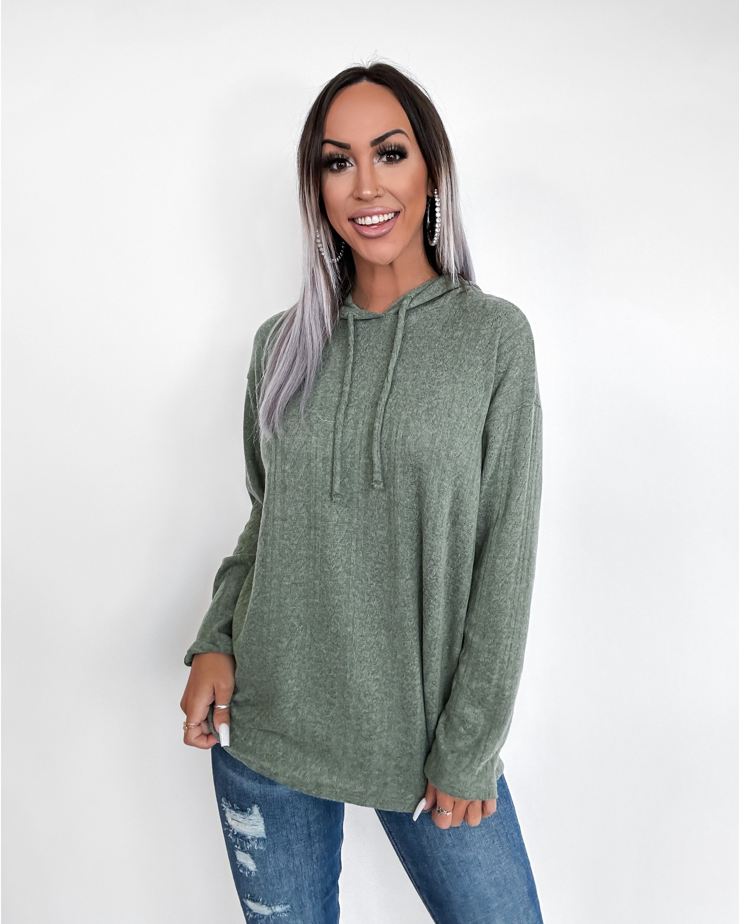Going With You Hoodie- Olive