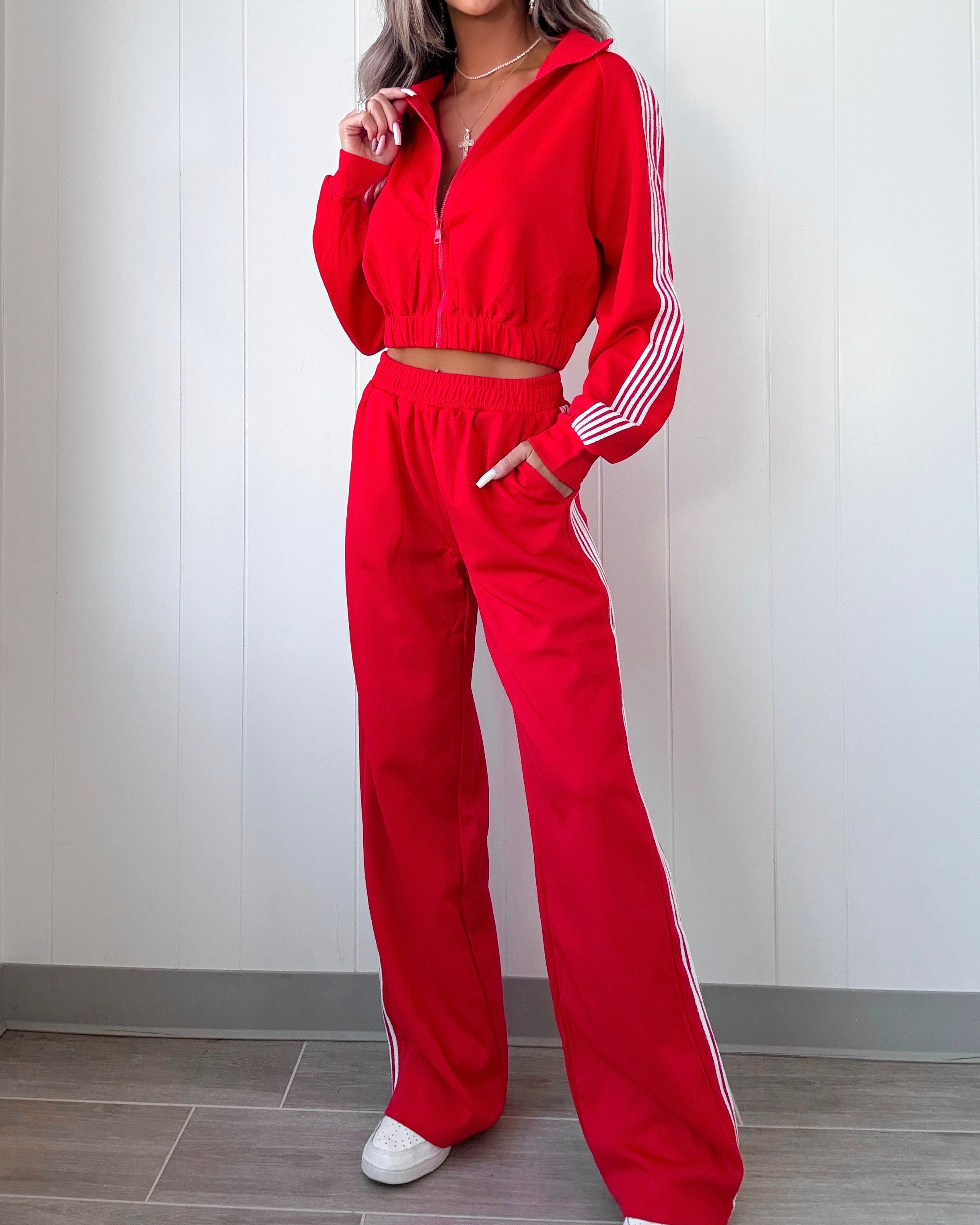 Game On Tracksuit Pants Set - Red