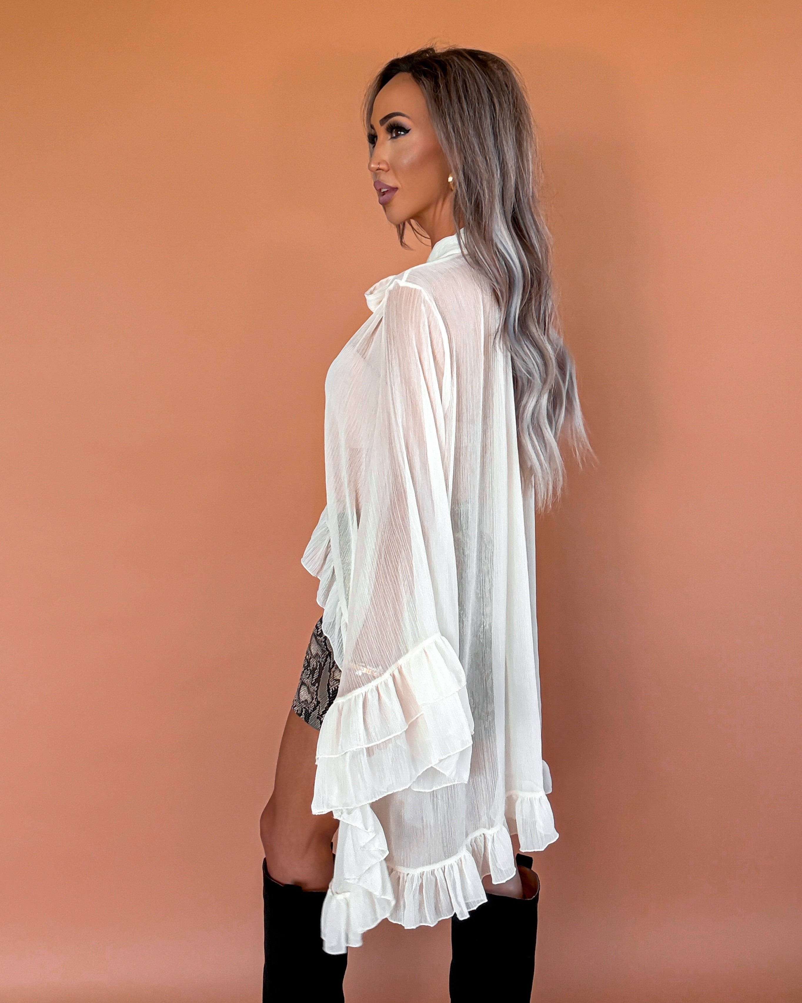 Dreamy Ruffle Top - Ivory