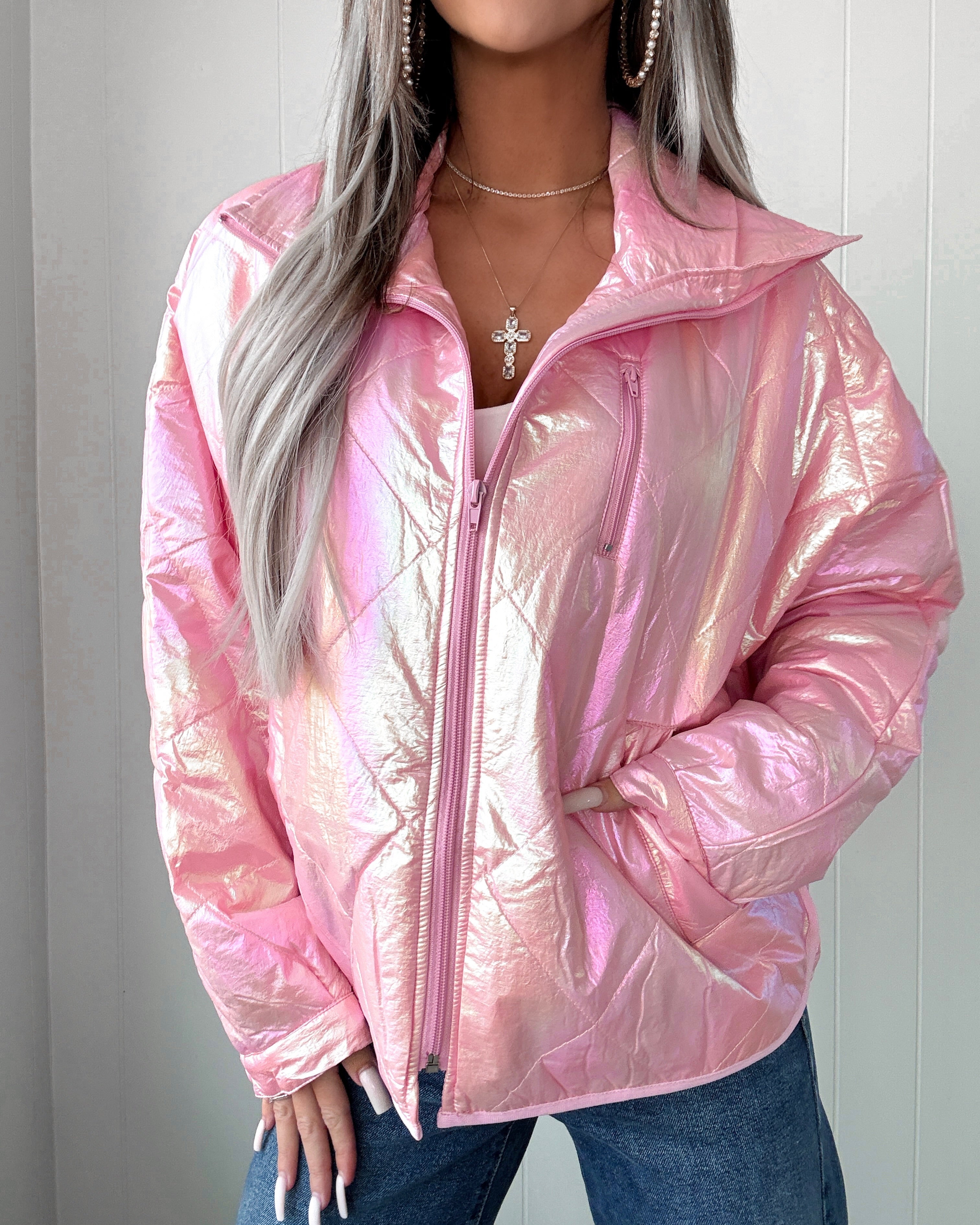 DOORBUSTER Quilted Jacket - Pink