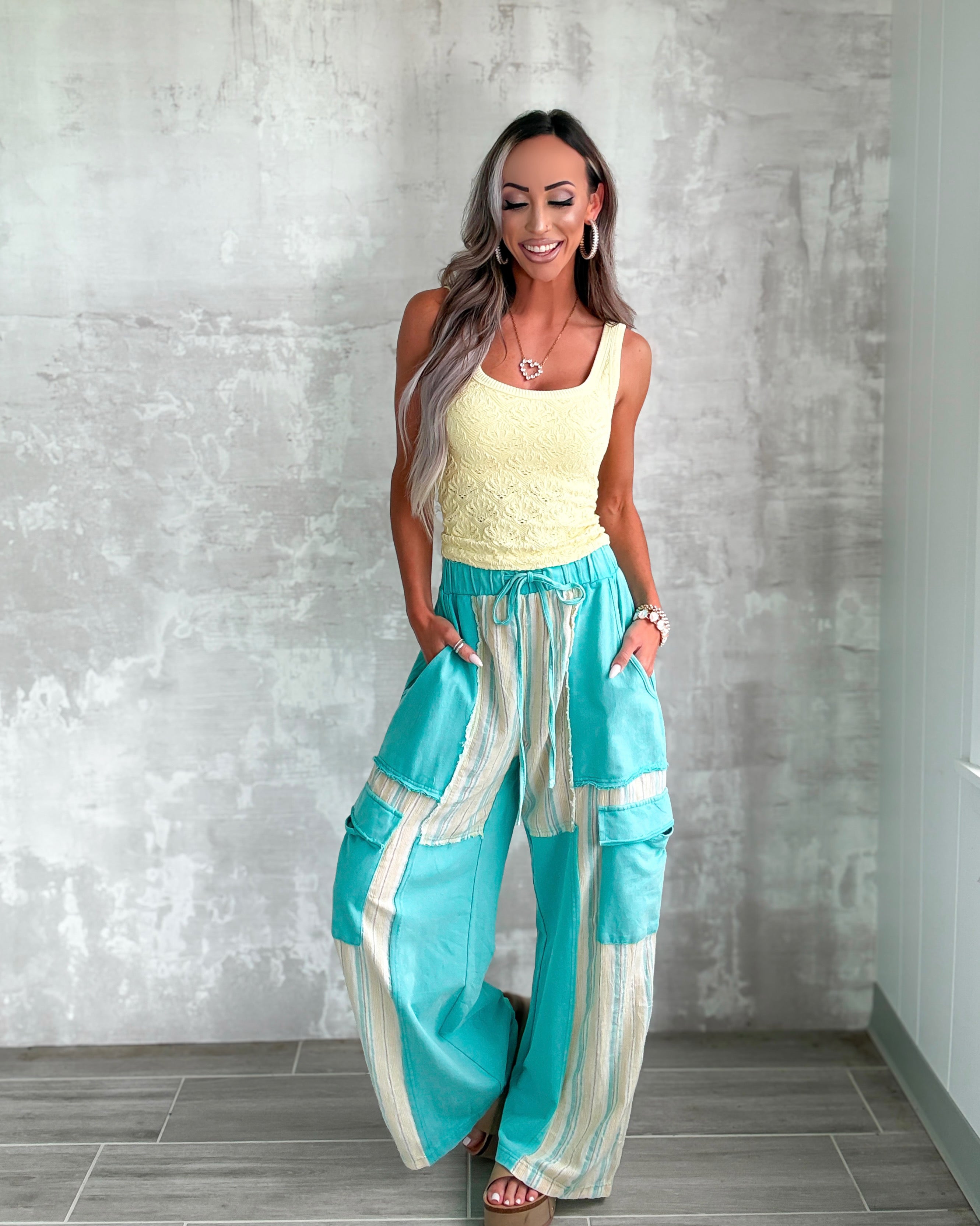 Soft Days Cargo Pants - Washed Aqua