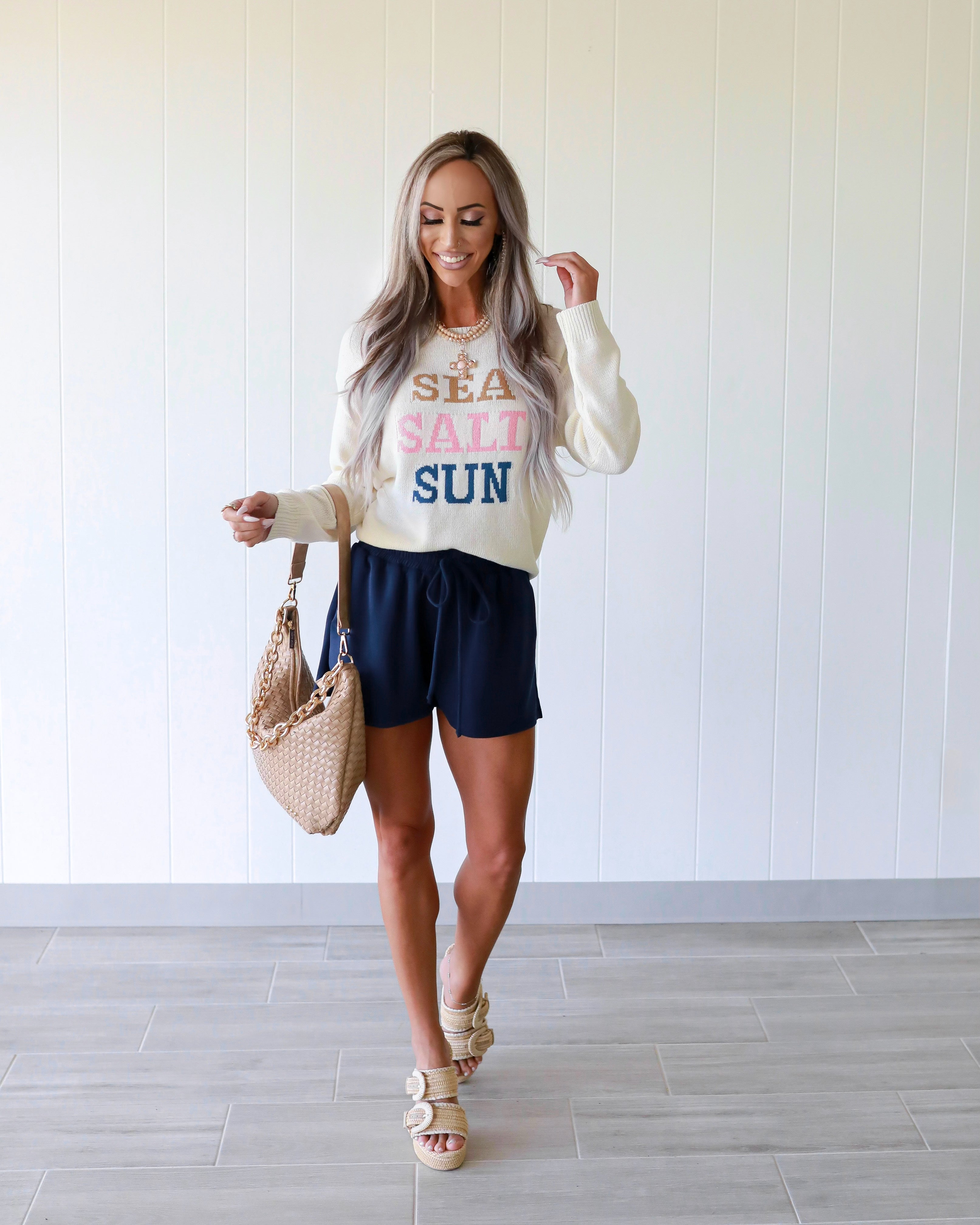 Cloud Nine Jogger Shorts - Navy