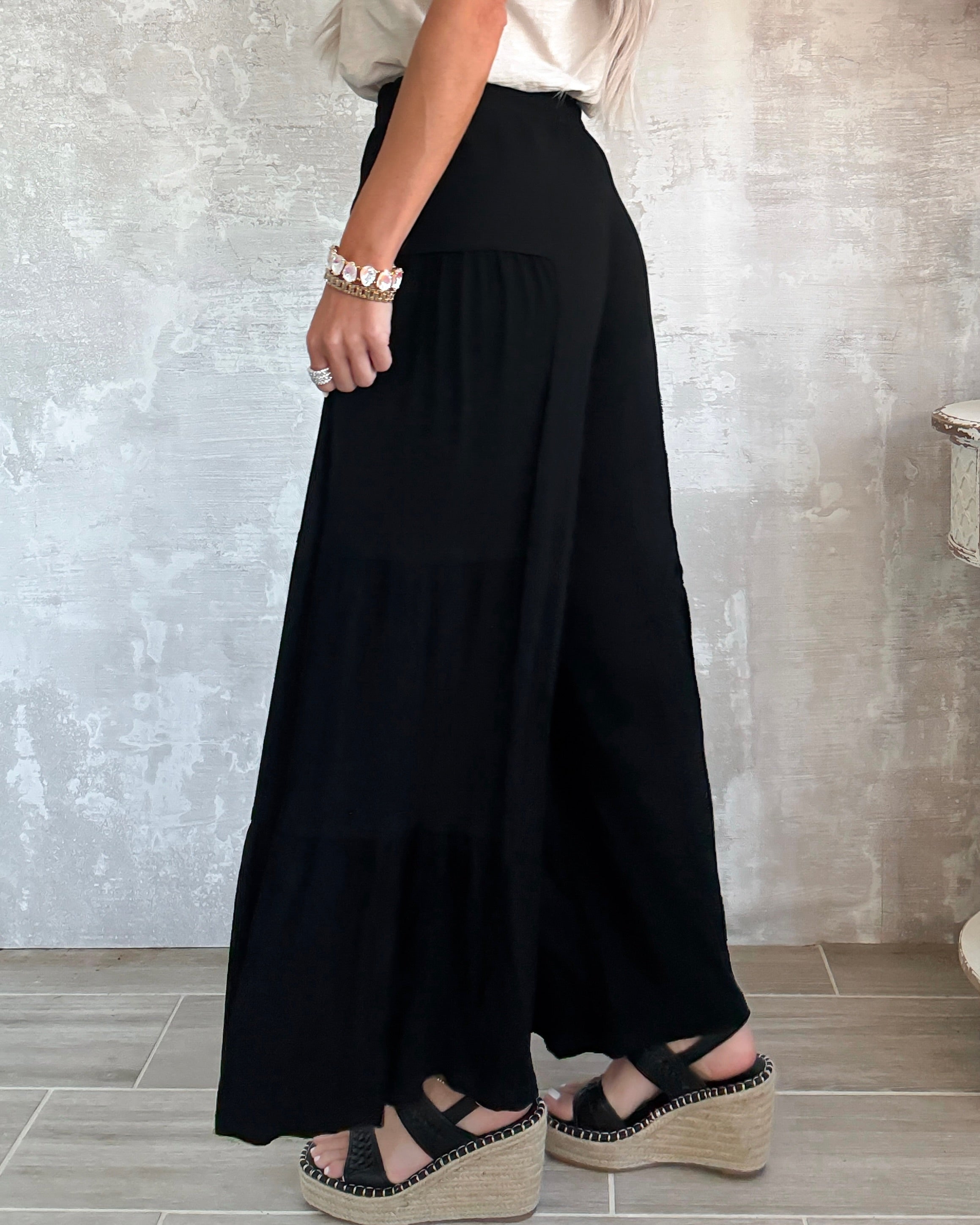 Flirty Feeling Colorblock Pants - Black