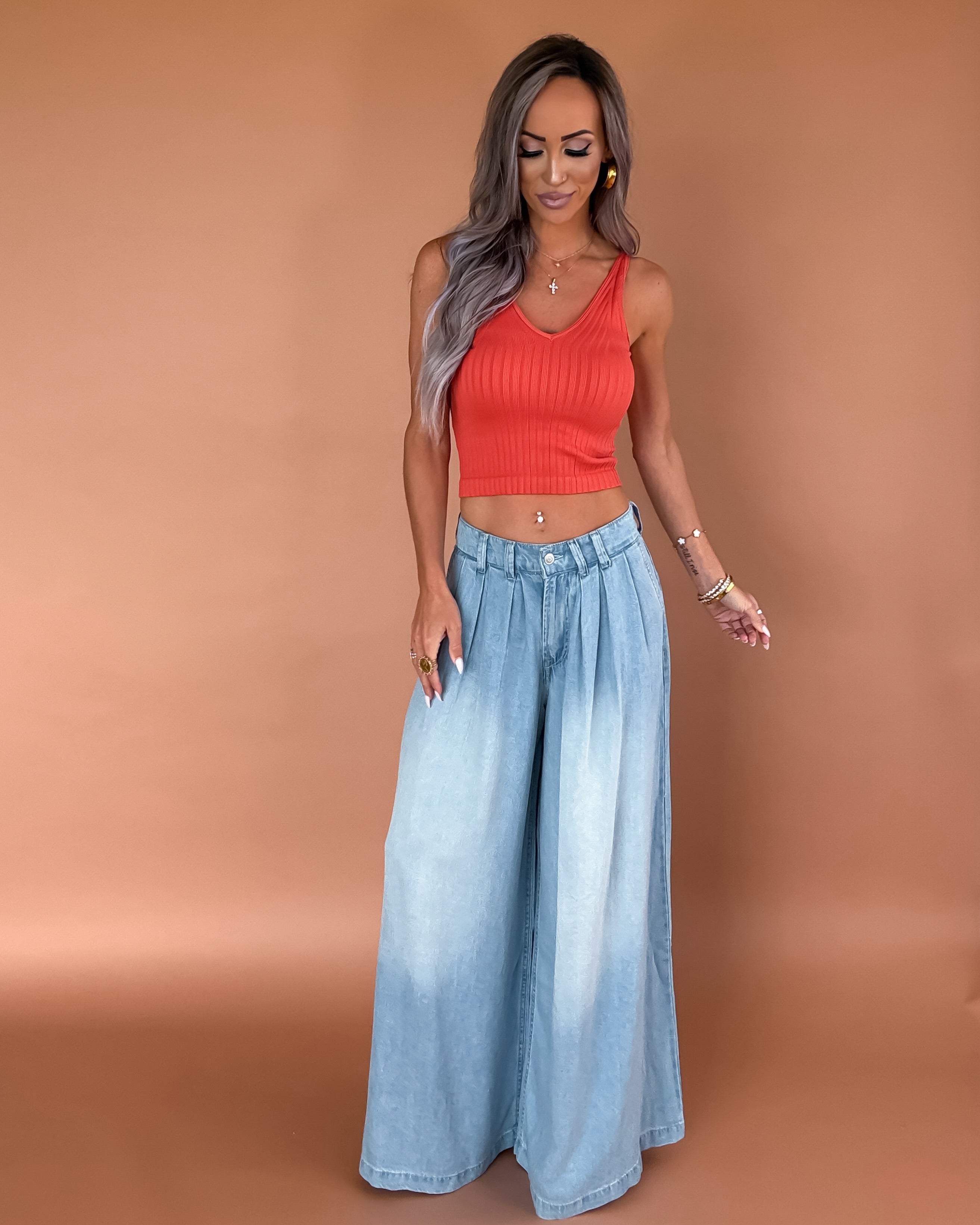 Daydream Wide Leg Jeans - Light Wash