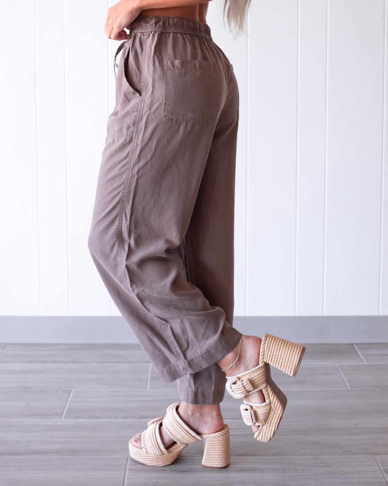 Flow State Wide Leg Pants - Cocoa