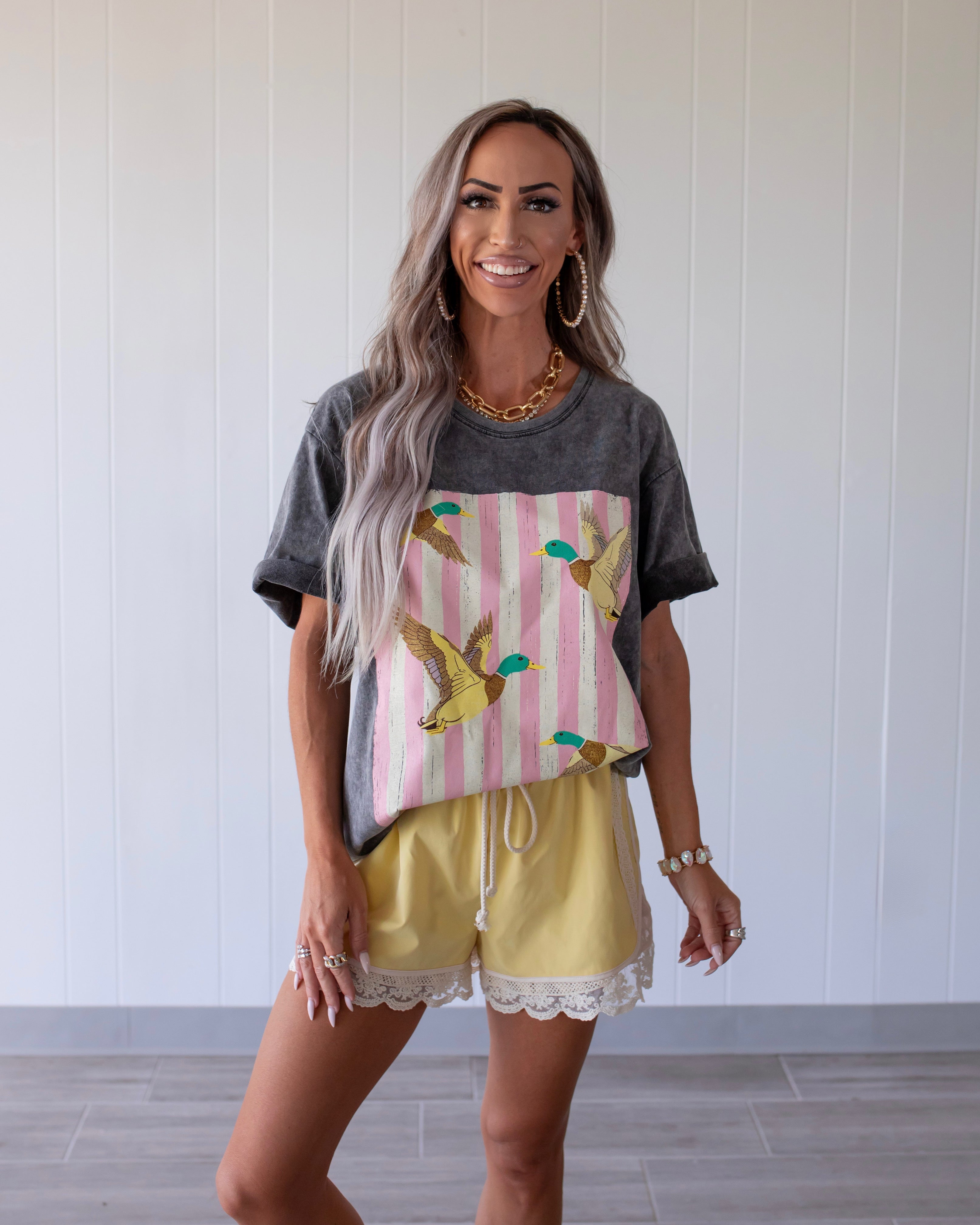 Mallard Mood Oversized Tee - Black