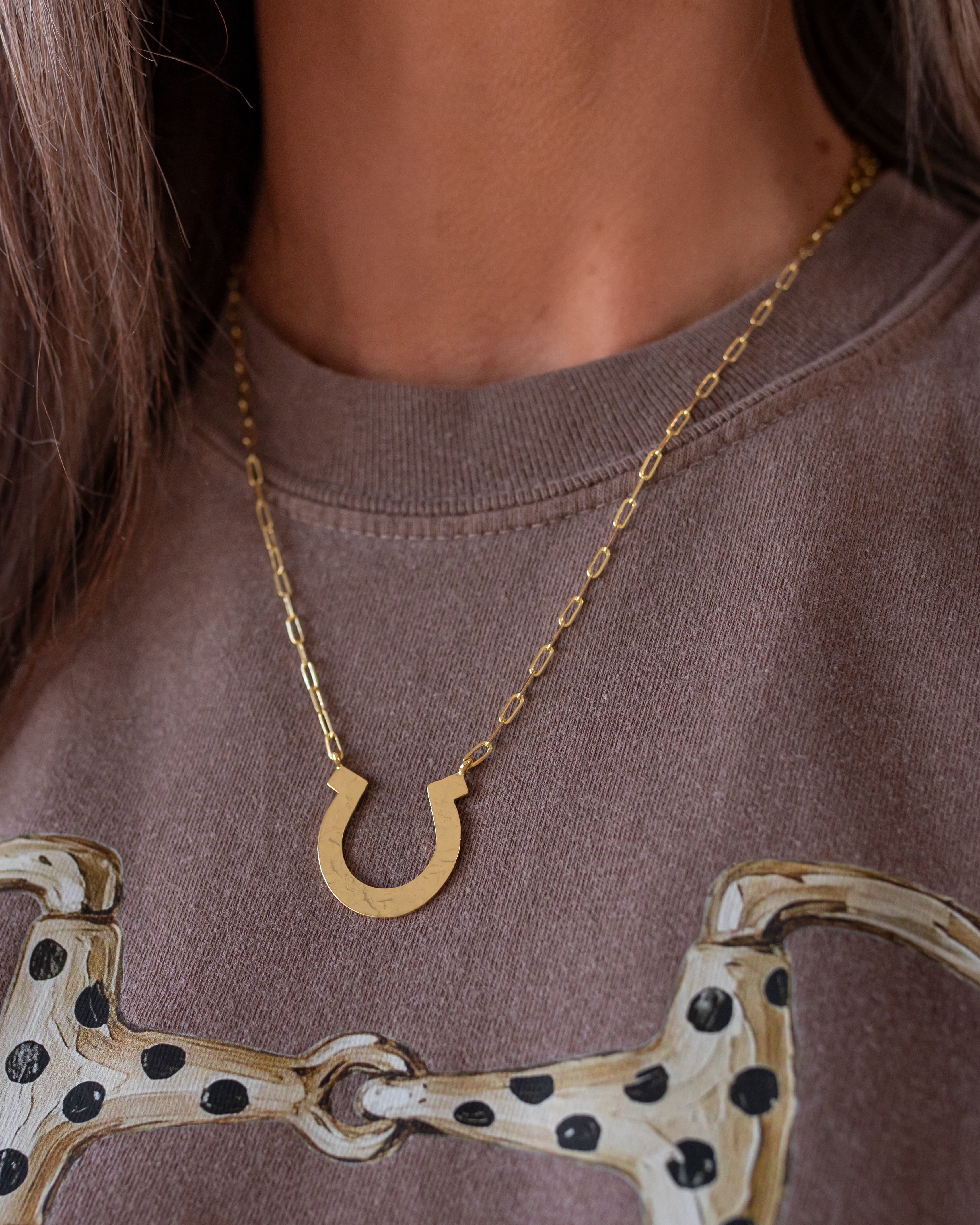 Horseshoe Necklace - Gold