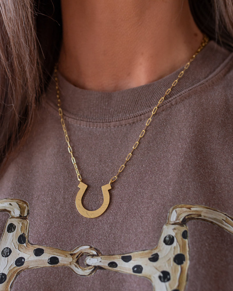 Horseshoe Necklace - Gold