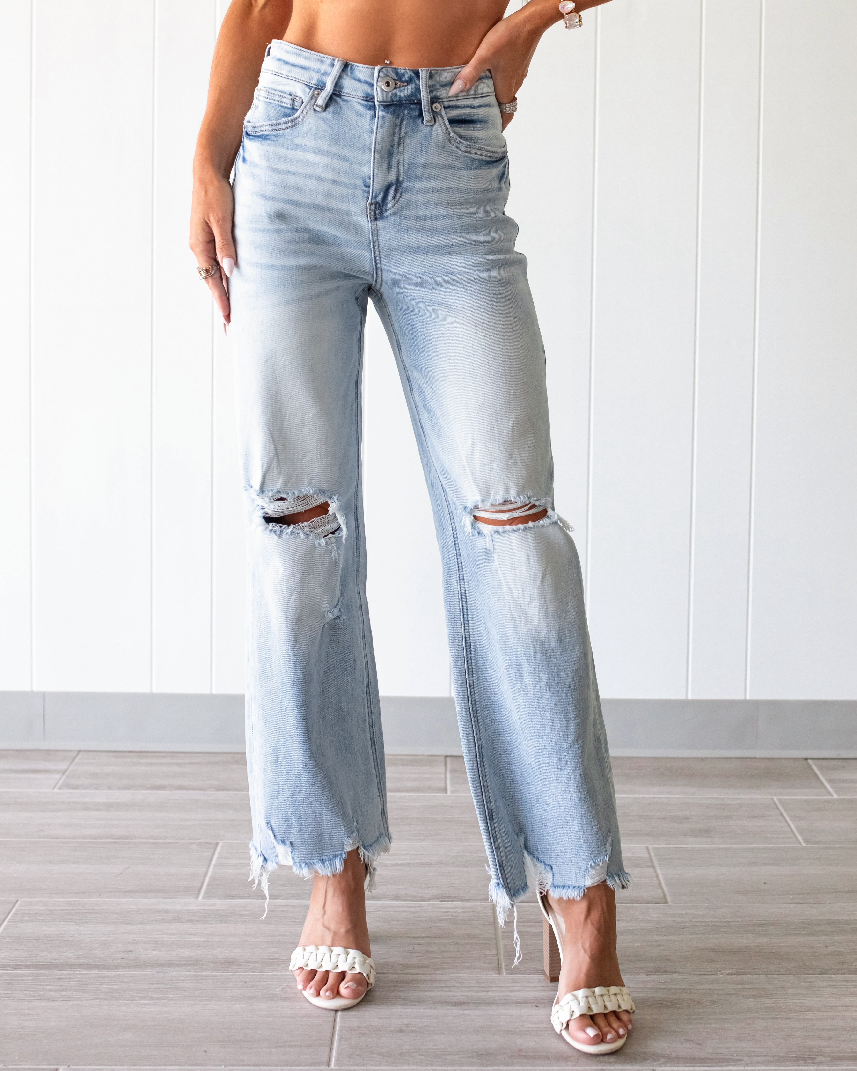 Pixie High Waist Distressed Jeans